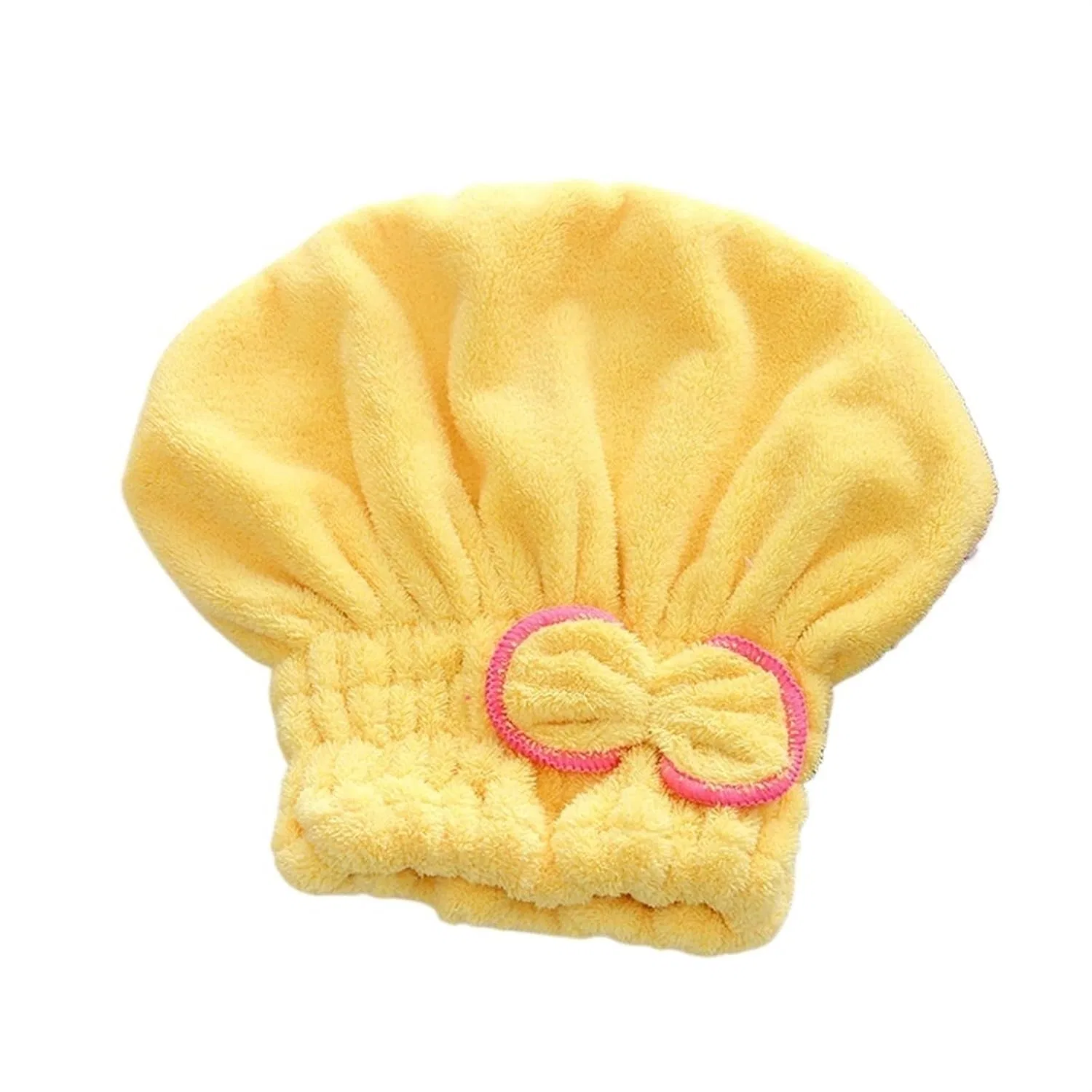 Шапочка для сушки волос, HYQOUKLR, 1 шт., 25x24-35 см, Yellow