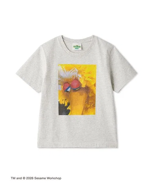 Детская футболка с принтом Vintage Photo SESAME STREET, Light Grey