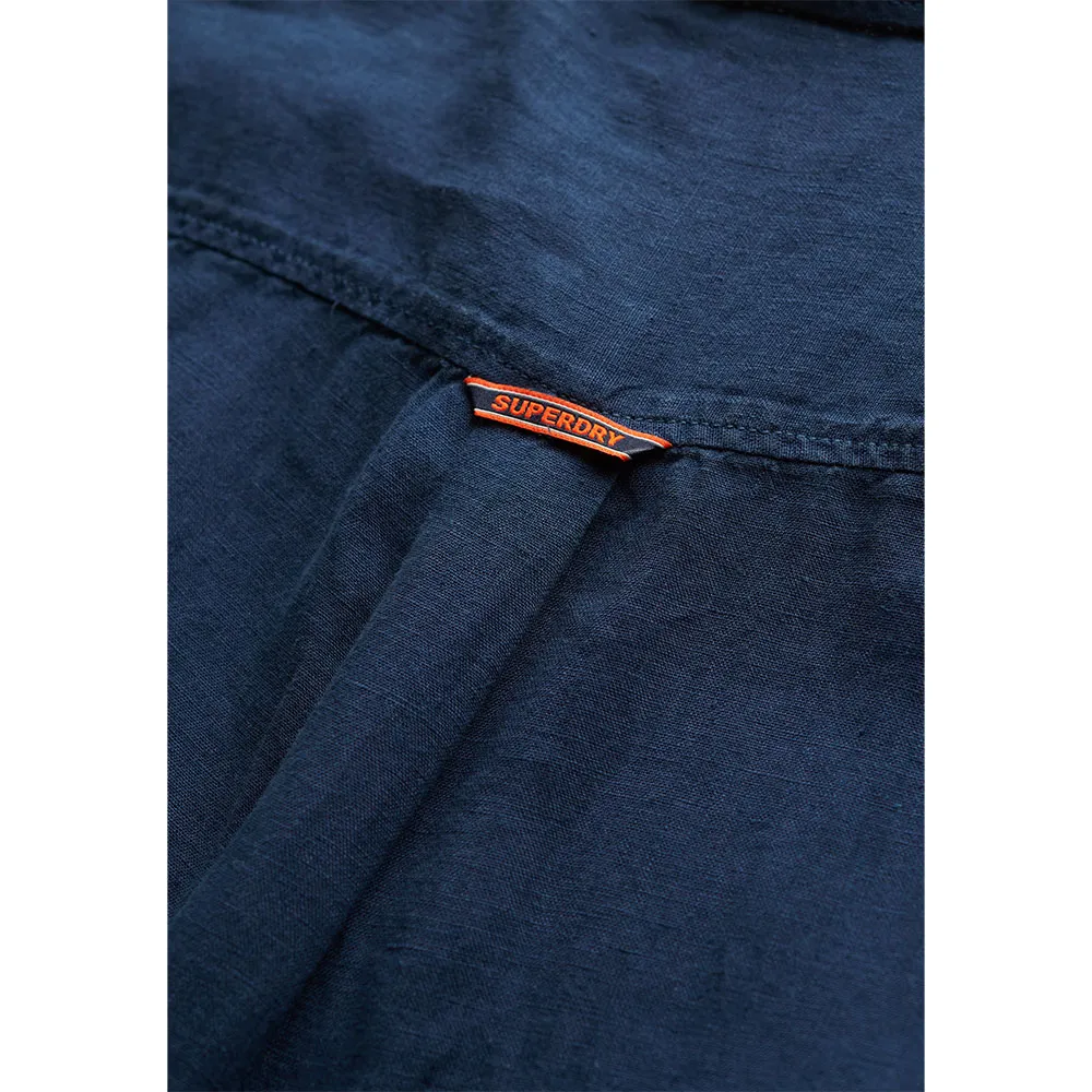 Рубашка с коротким рукавом Superdry Vacation Linen, синий — фото 2