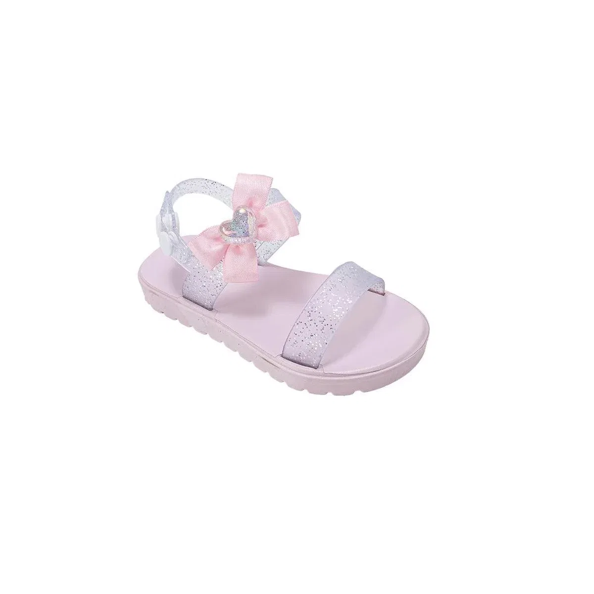 Детские сандалии для девочек с бантом и сердечком Bebe, No Color