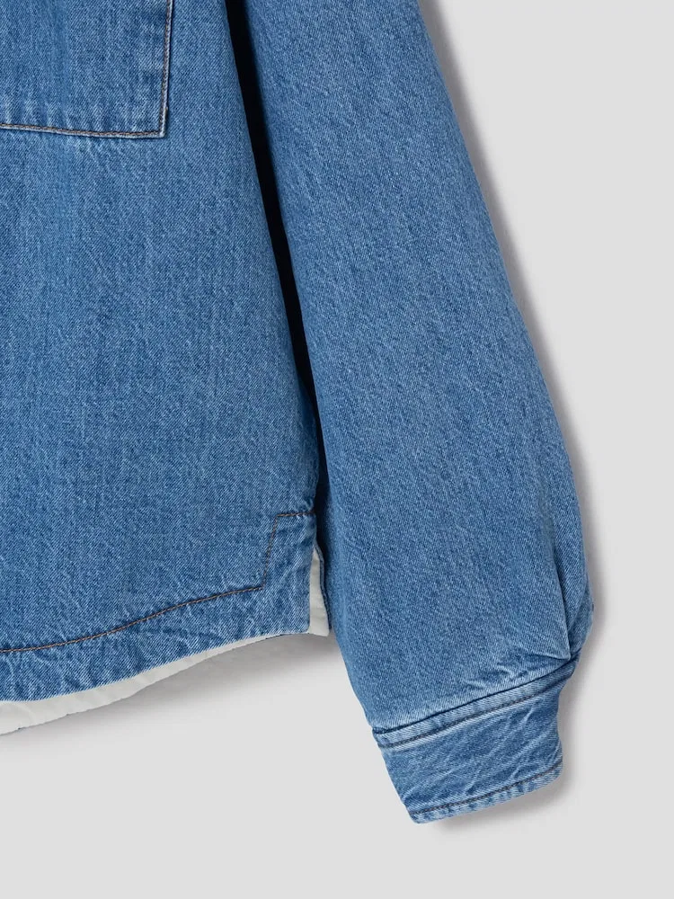 Джинсовая рубашка с утеплителем, Oversize, La Chemise Boulanger JACQUEMUS, Blue — фото 4