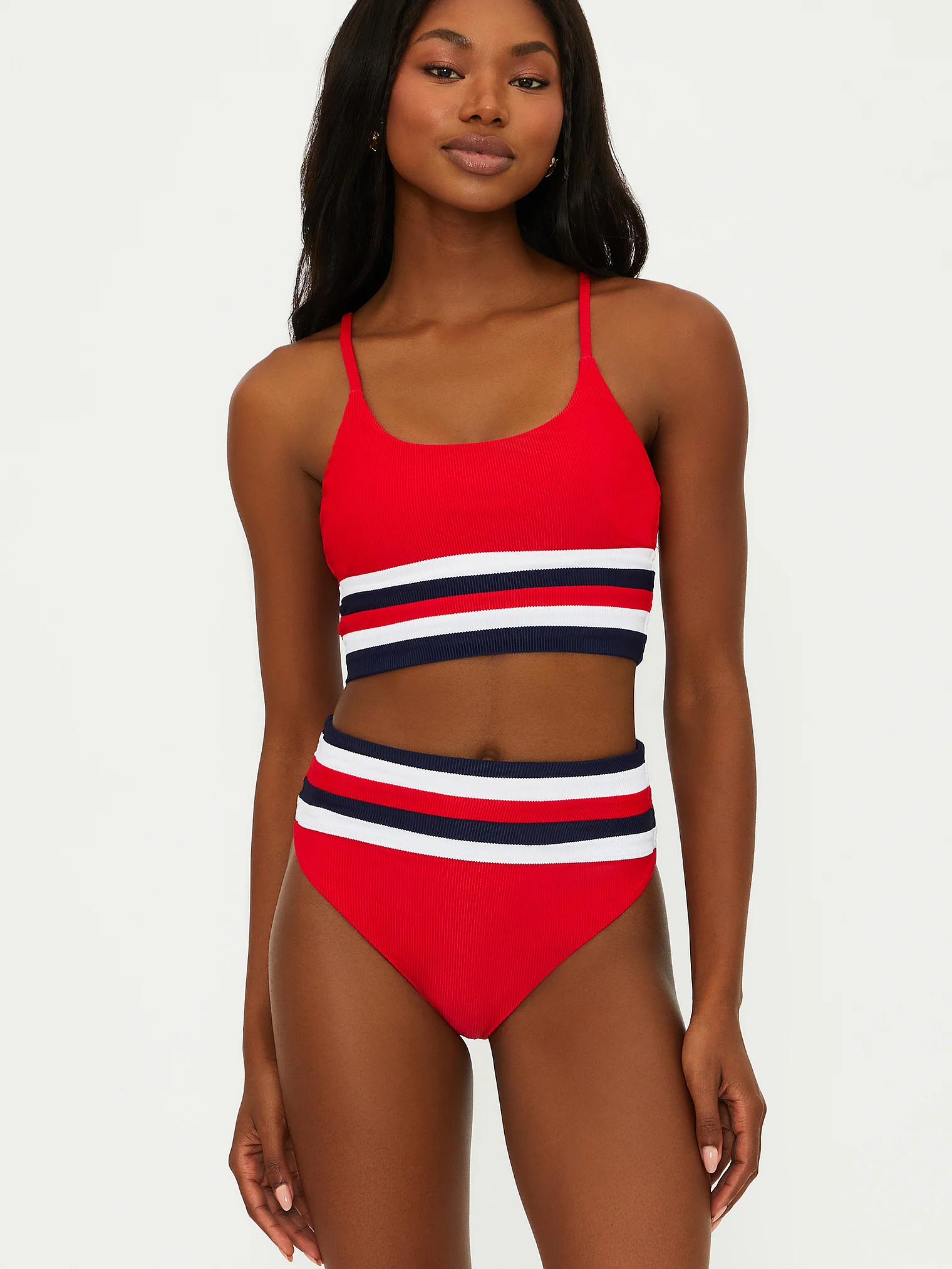 

Купальник Victoria's Secret Beach Riot Millie, красный/белый