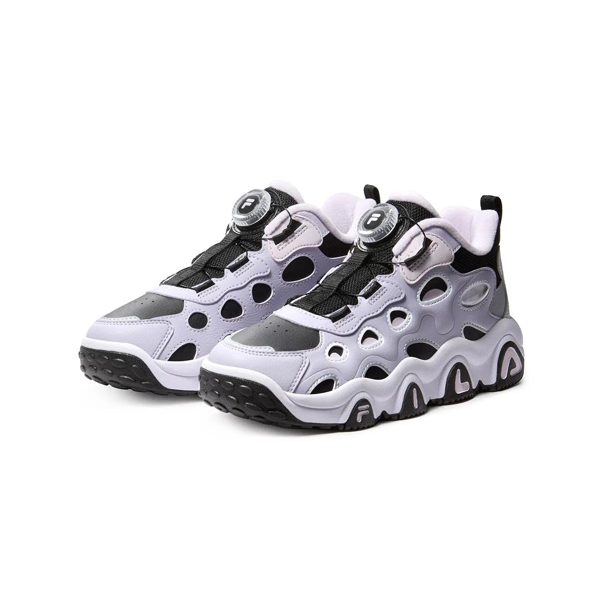 Детские баскетбольные кроссовки FILA KIDS, Black/ фиолетовый — фото 4