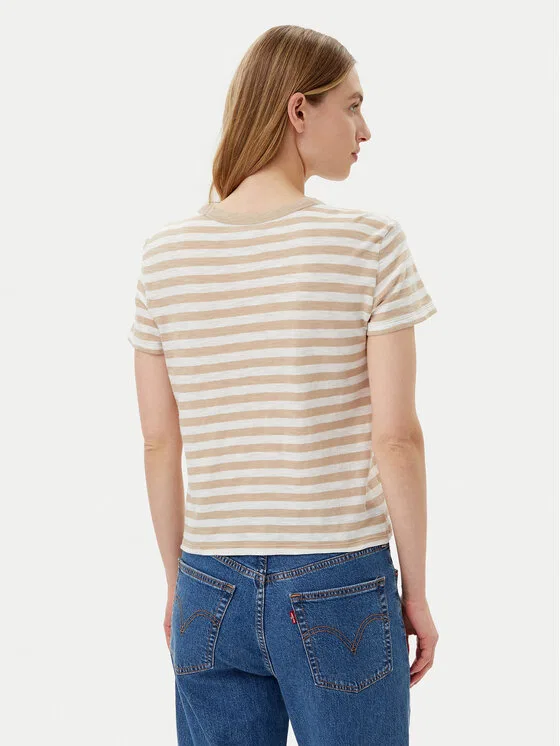 Футболка regular fit Gap, бежевый — фото 3