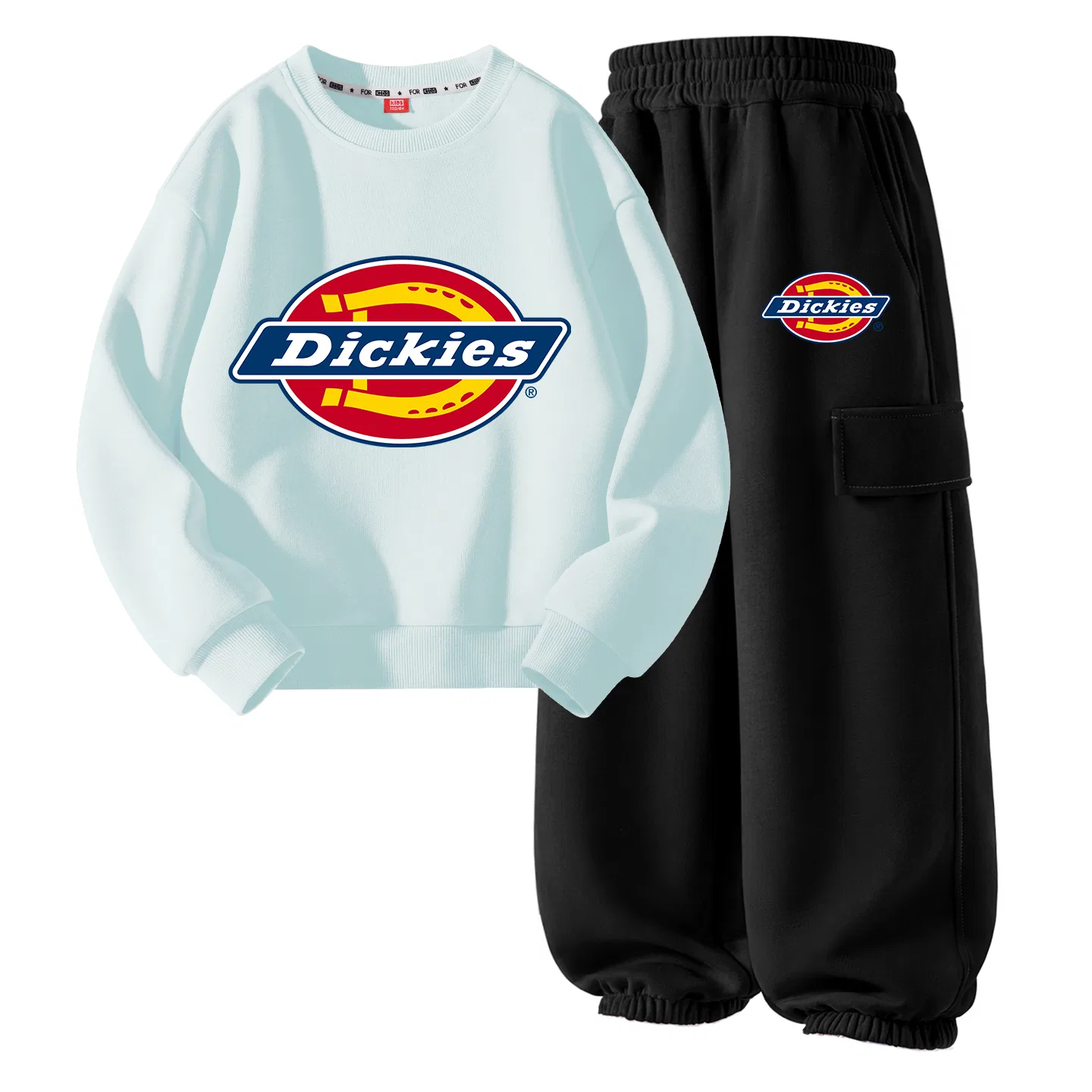 Детский спортивный комплект с логотипом Dickies, Clearwater Blue/Black