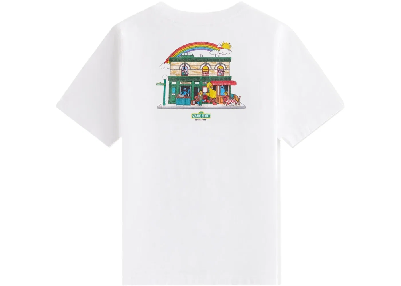 Детская футболка с принтом Kith x Sesame Street Kids Store Tee White, White — фото 2