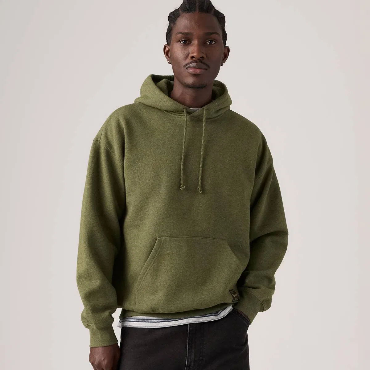 Рабочая толстовка с капюшоном Levi's, Burnt Olive Heather - Green