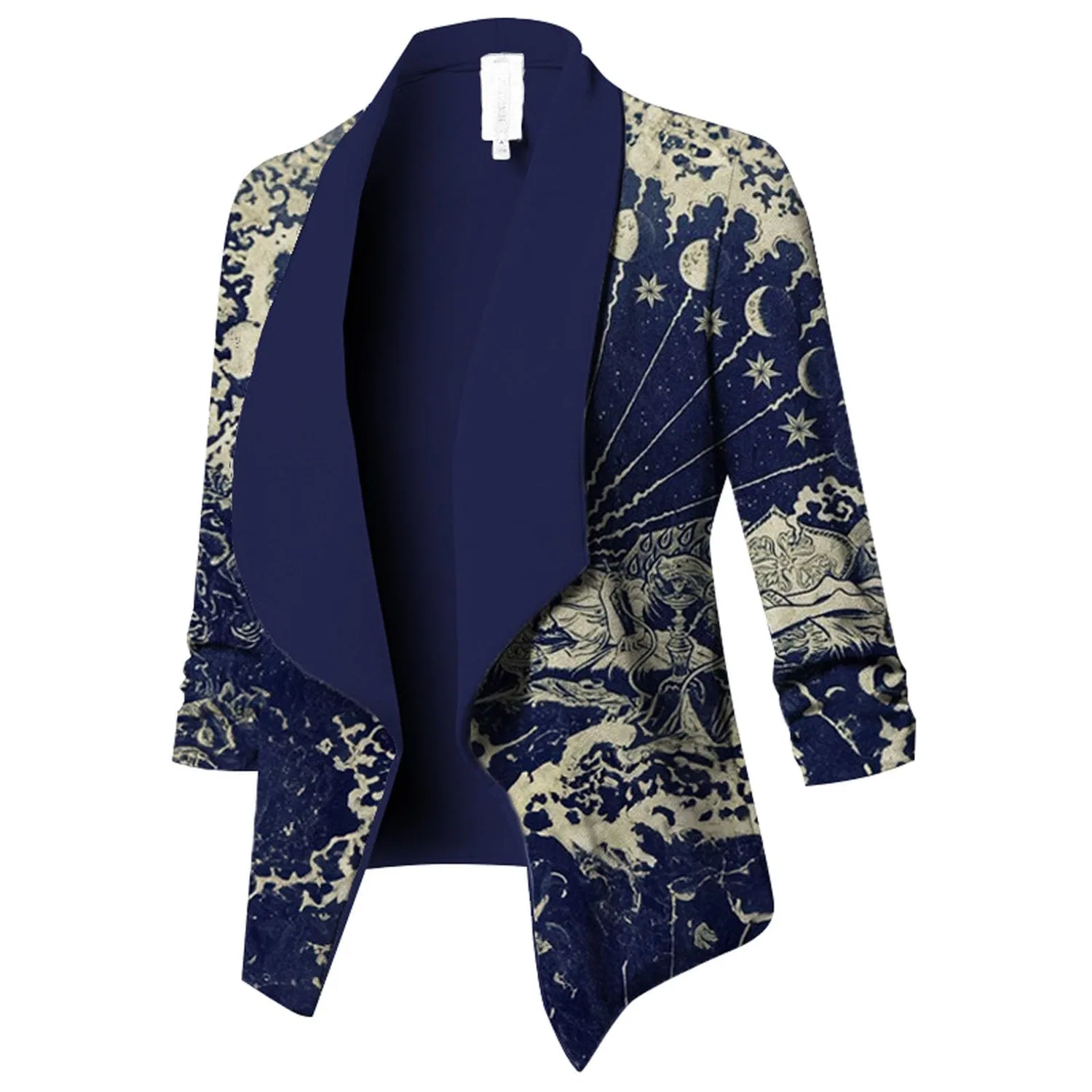 Женское пальто с принтом Donna Autunno e Inverno, Blu Scuro