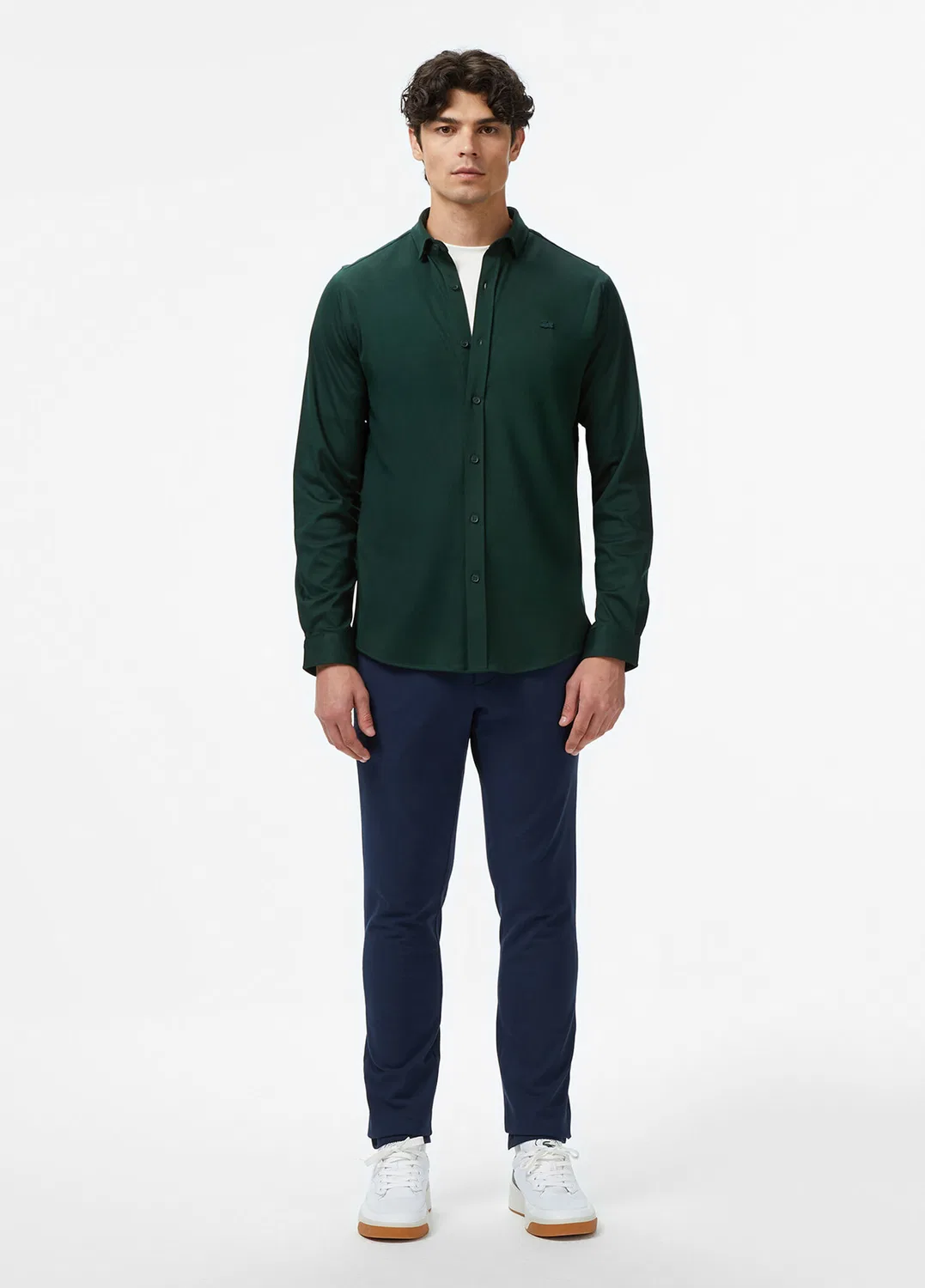 Брюки Lacoste slim fit, темно-синий