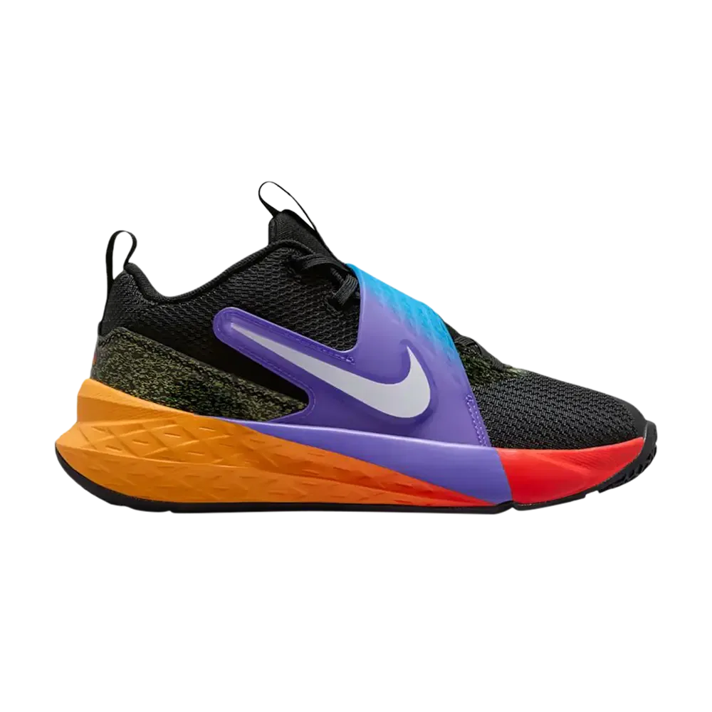 Кроссовки с принтом Team Hustle D12 Nike, Black Laser Orange Action Grape