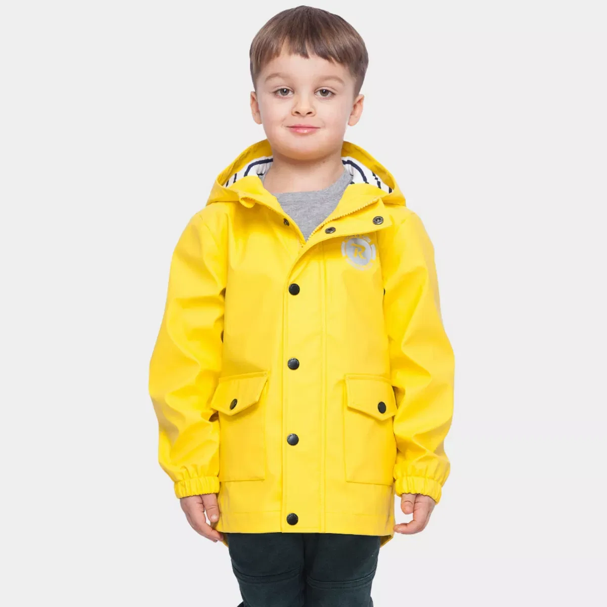 Детский дождевик для мальчиков водонепроницаемый Rokka&Rolla, Lemon Chrome