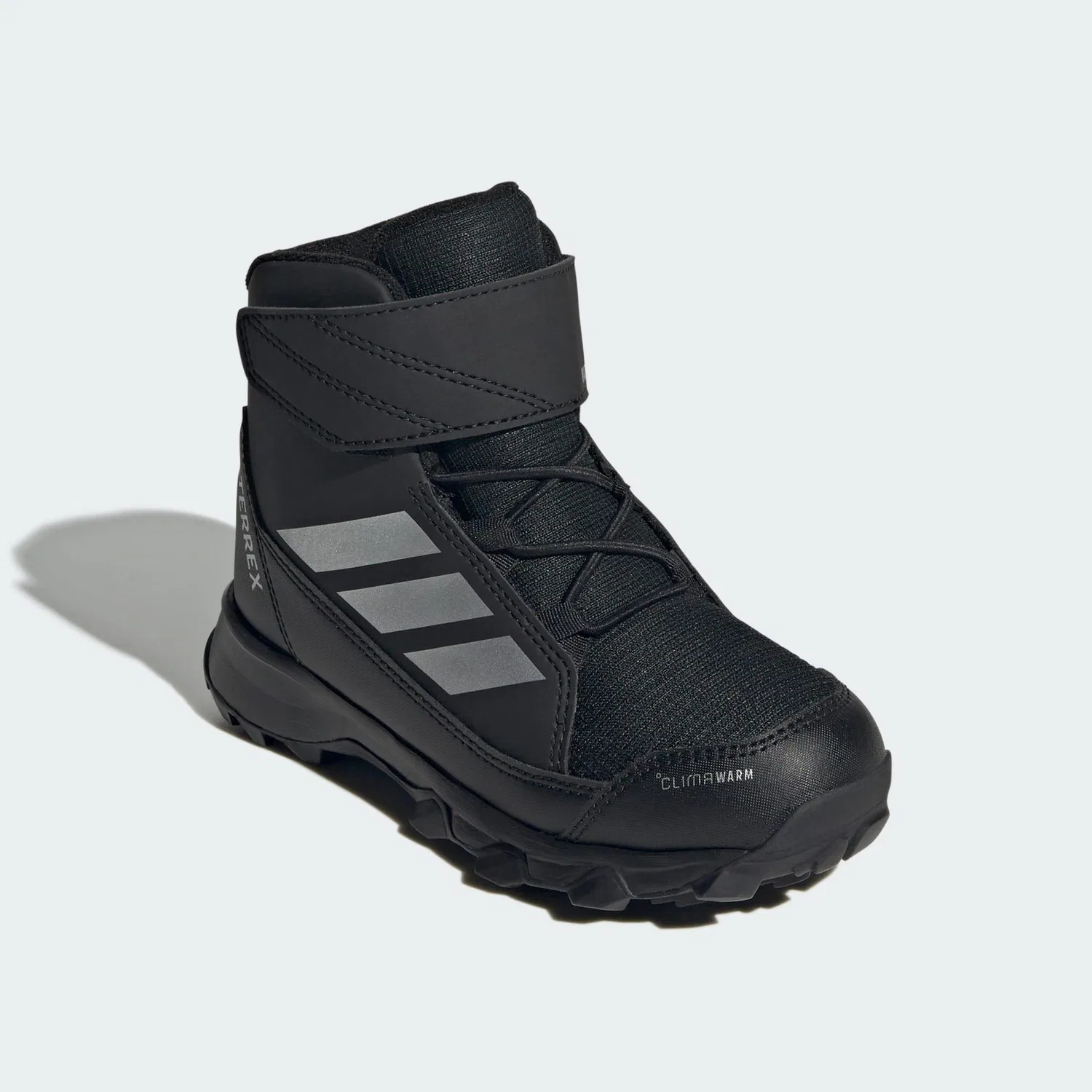 Детские зимние ботинки с принтом Terrex Snow CF CLIMAWARM Adidas, Schwarz Silber — фото 4