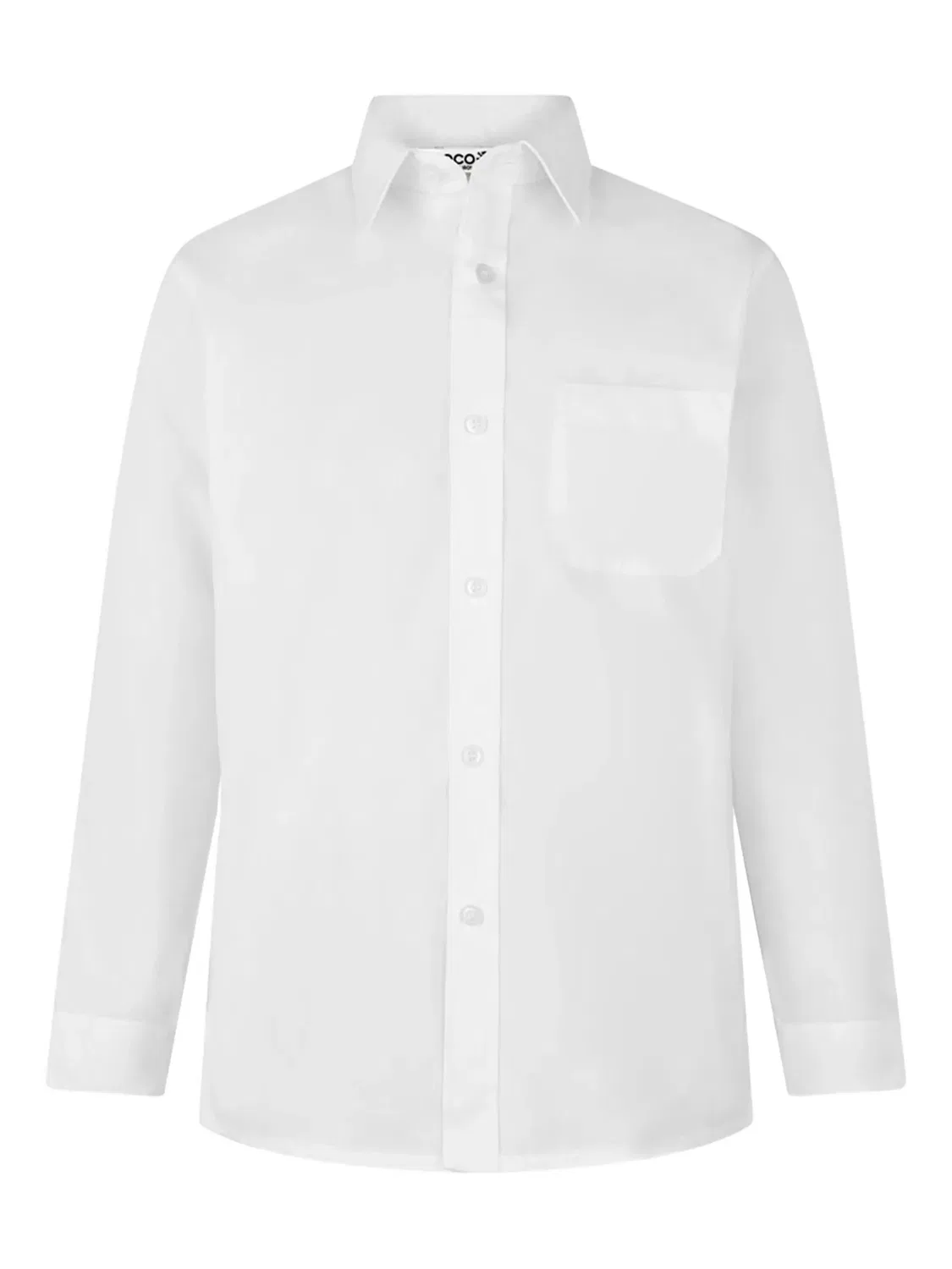Рубашка с длинными рукавами и карманом Zeco Schoolwear, белый