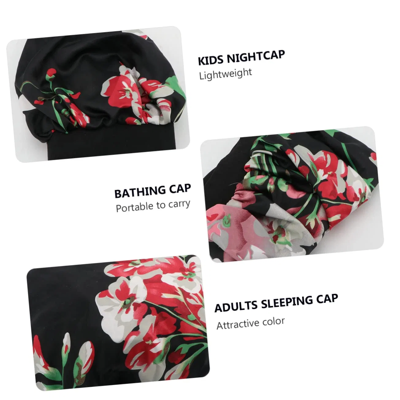 Шапочка для душа with Elastic Wide Edge, VINTORKY, Black — фото 4