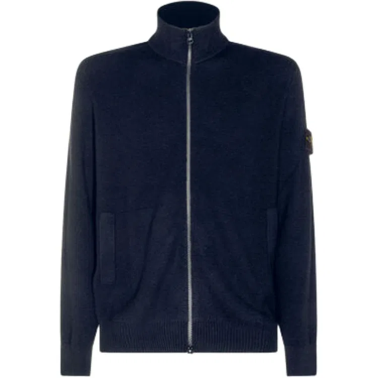 Мужской свитер с воротником-стойкой Marine Blue, STONE ISLAND, Marine Blue