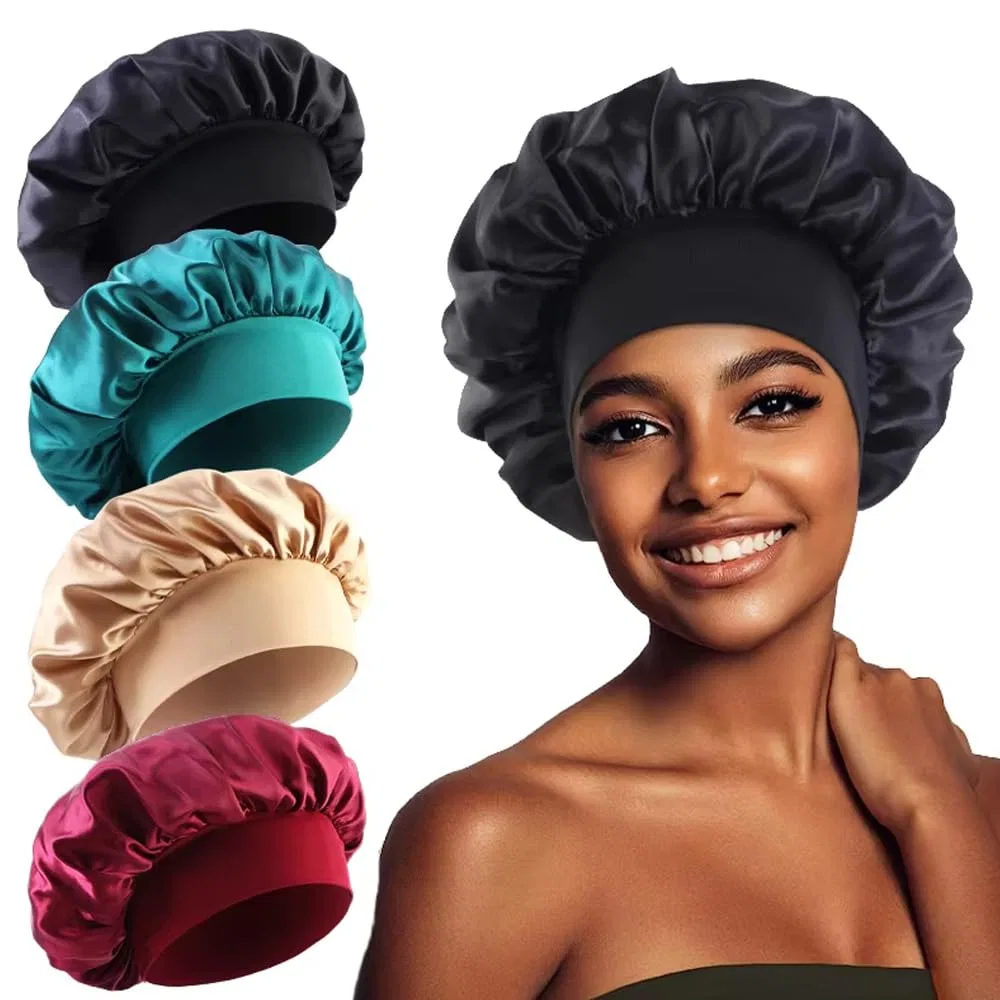 Шапочка для душа Satin Bonnet DLZFUDTY, 12 шт, Black