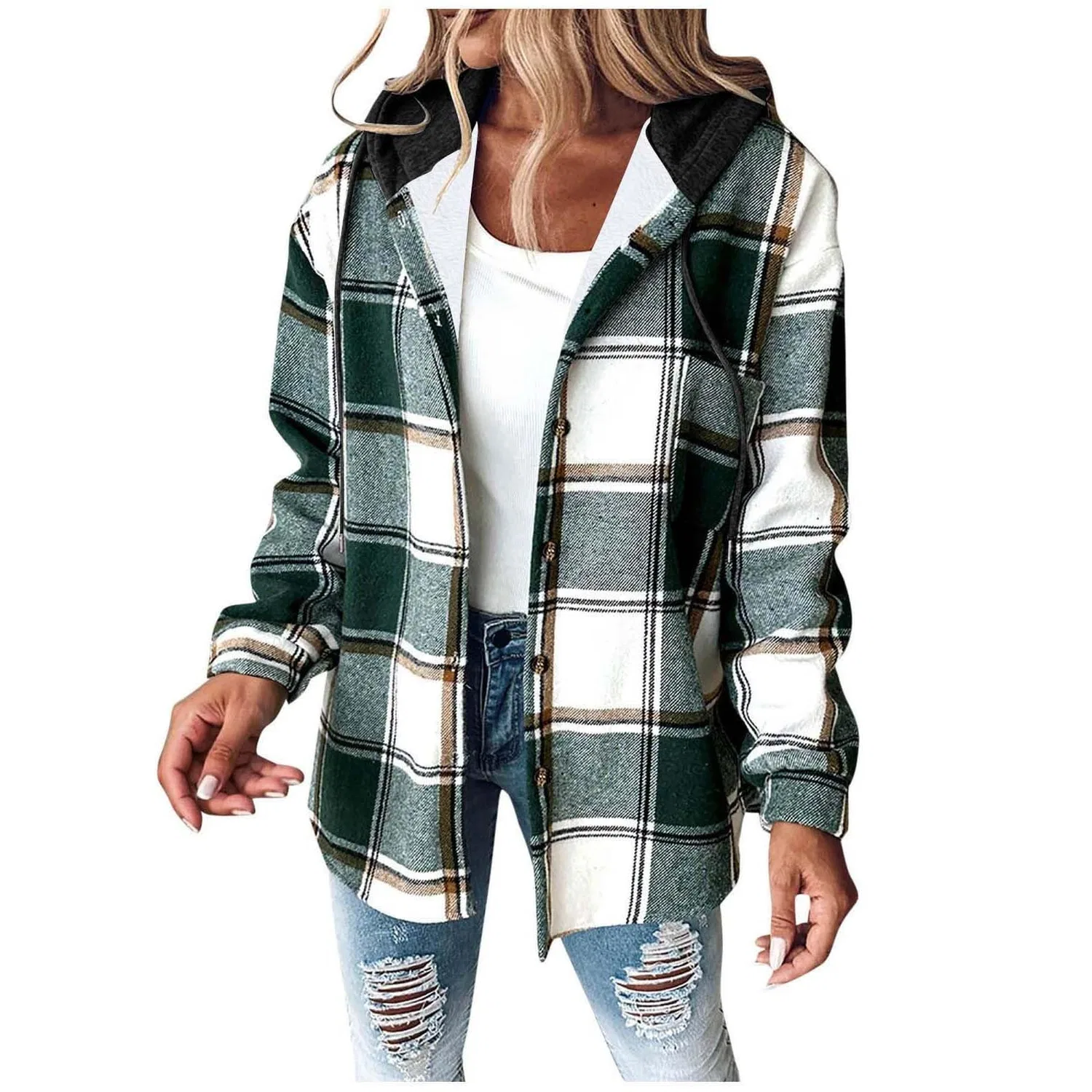 Женское пальто с принтом Elegante e casual, Verde-b