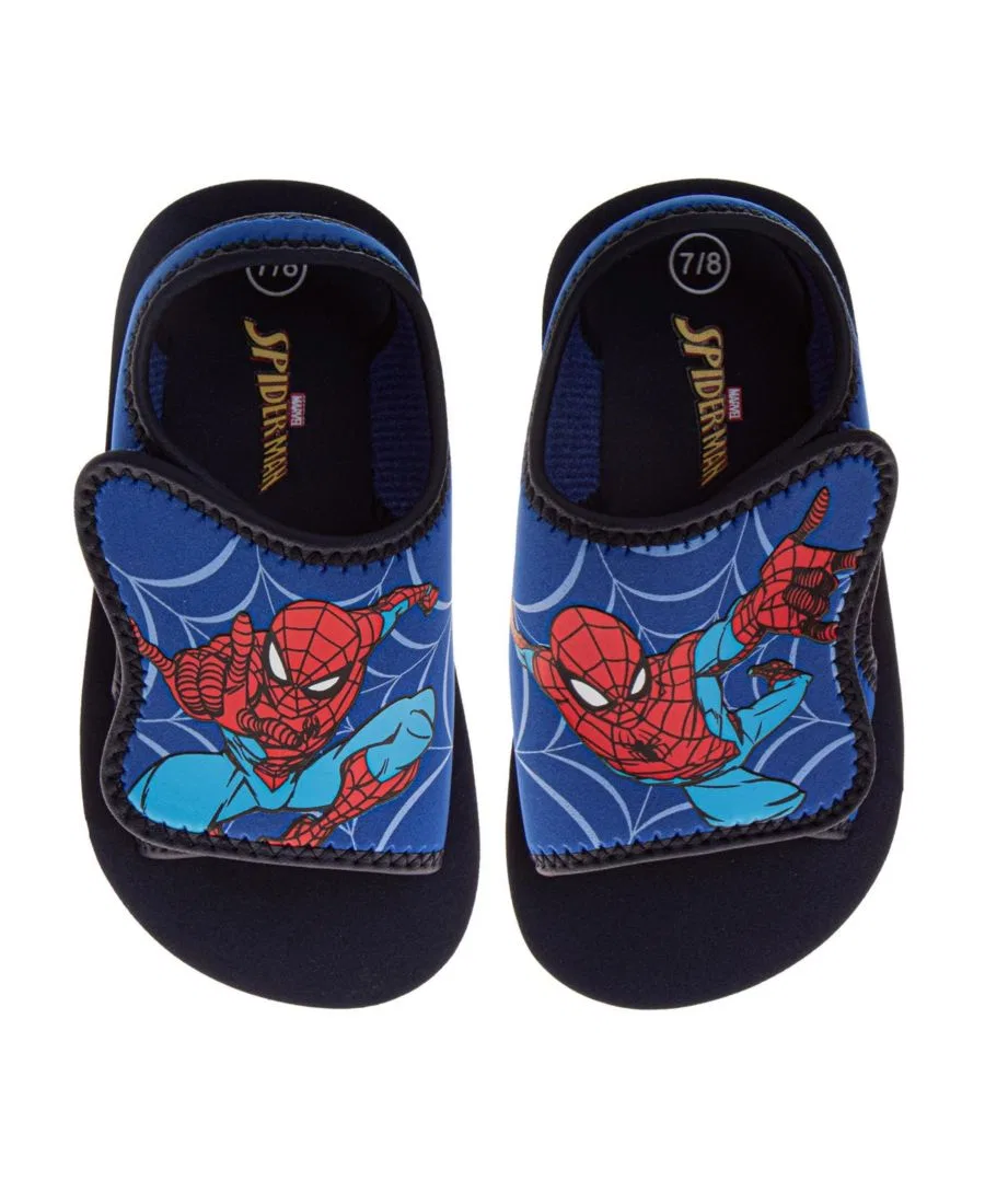 Сандалии-слайды на пеноматериале с мягкой стелькой Spider-Man, Blue — фото 4