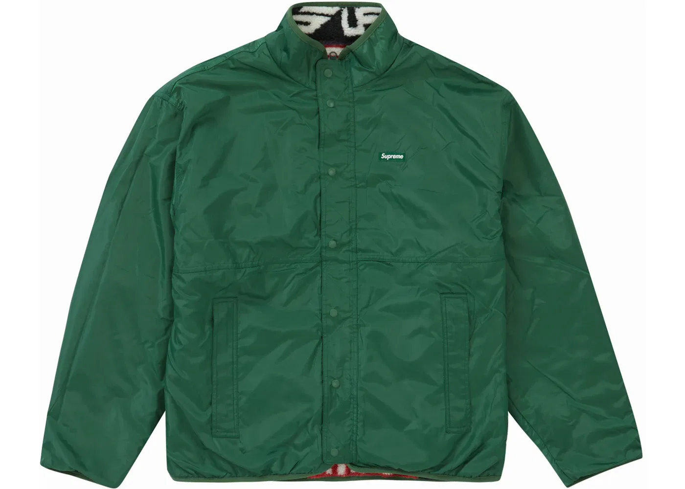 Мужская куртка из флиса с принтом Supreme Geo Reversible WINDSTOPPER Fleece Jacket, Multicolor — фото 3