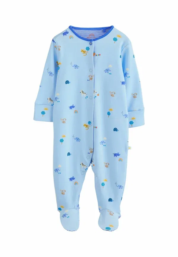 Комплект пижам с животными Regular fit - 3 pack - sleep suit Next Safari, синий — фото 3