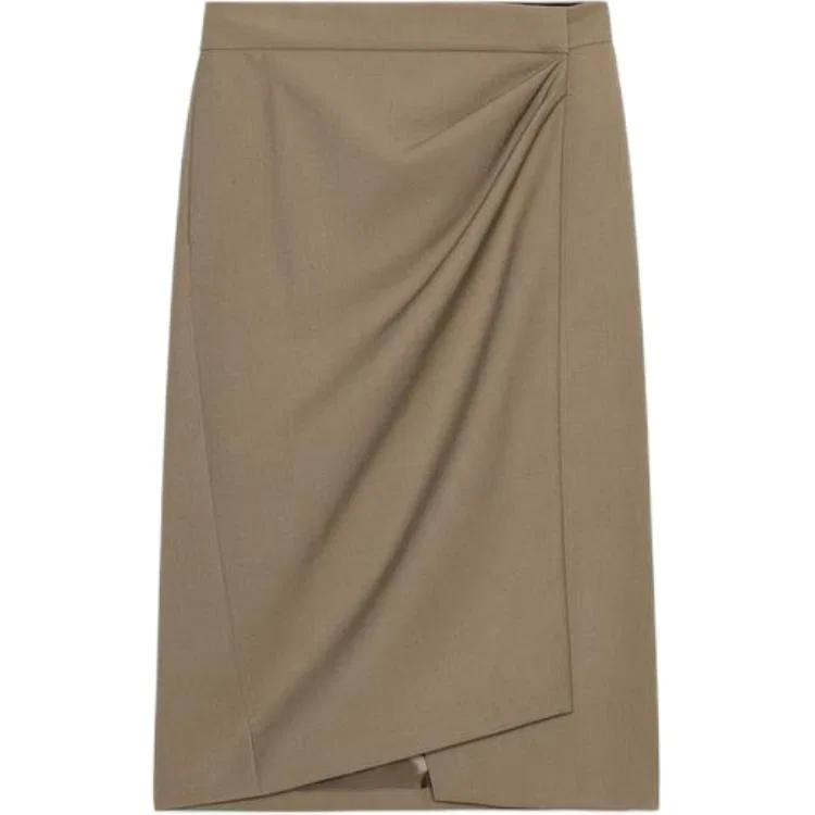 Женская юбка миди Casual Light Coffee ZARA, Light Coffee