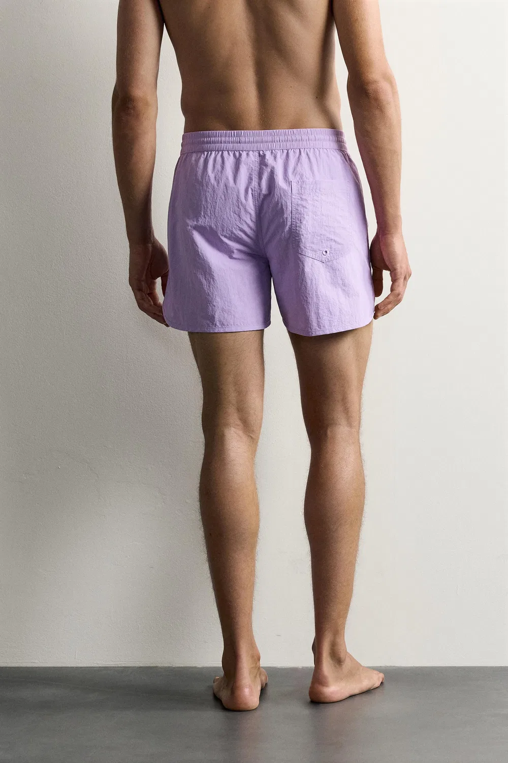 Купальник средней длины с боковыми разрезами. ZARA, Mauve — фото 4