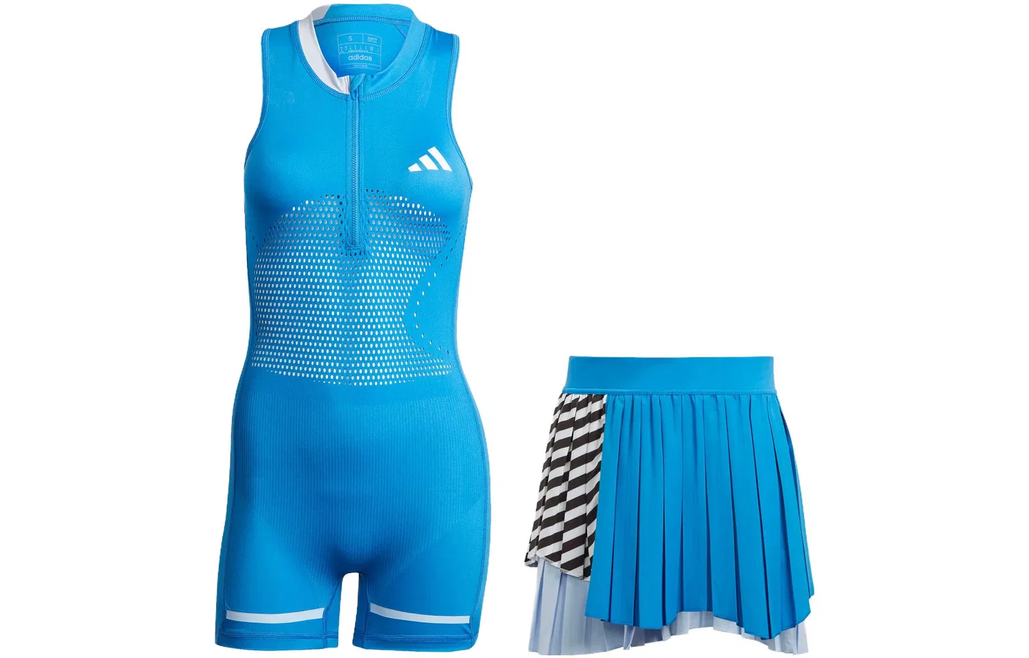 Женский спортивный комплект из топа и юбки с принтом AEROREADY Adidas, Air Force Blue