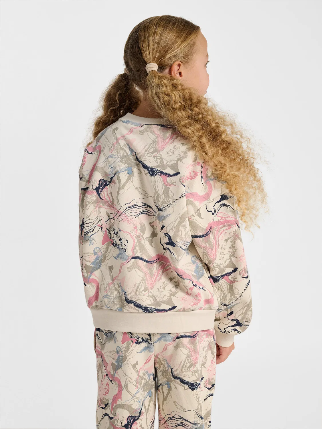 Детский свитшот свободного кроя с принтом Hmljr Loose Hummel, Silver Grey — фото 2
