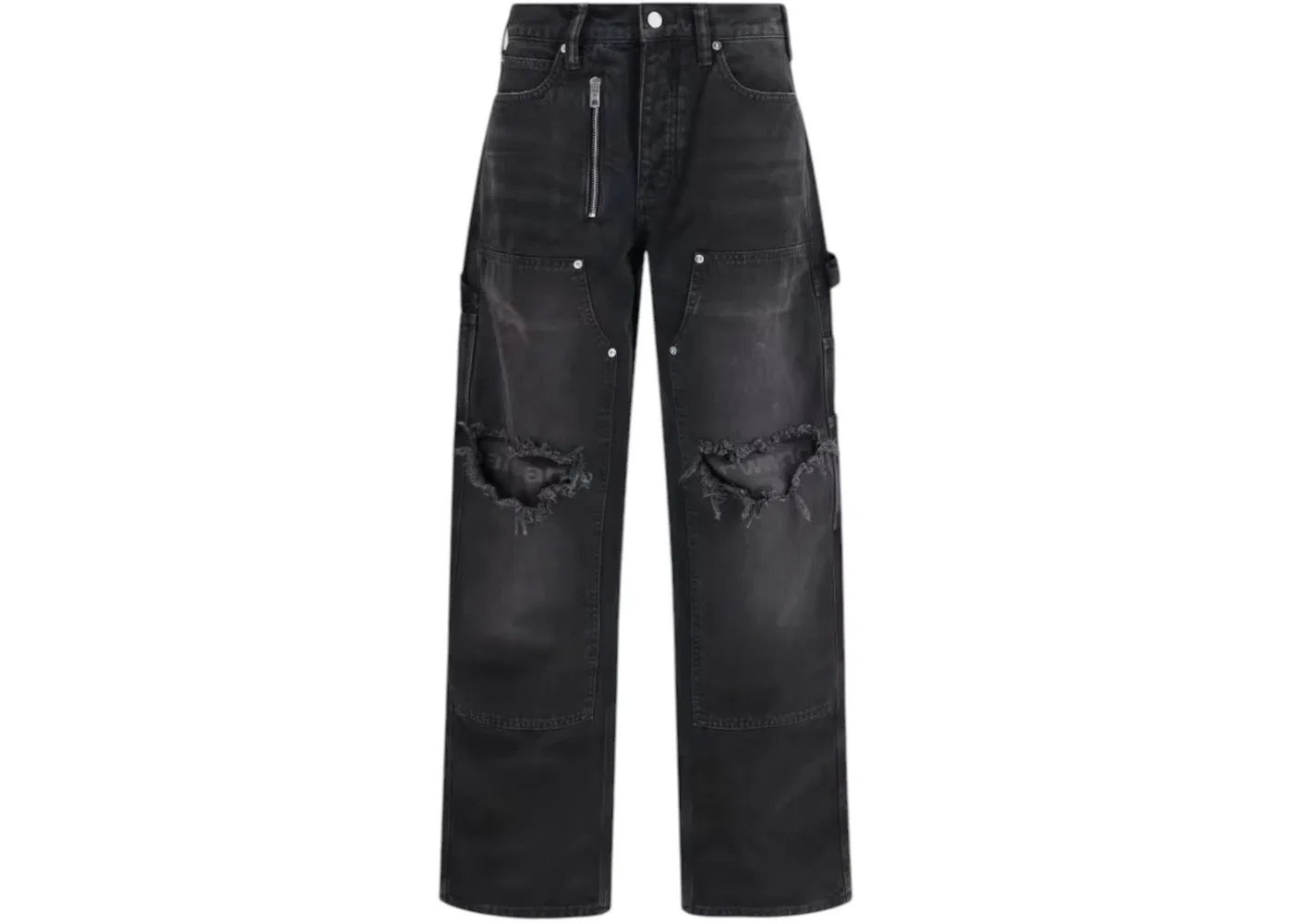 Женские брюки-карго с заниженной талией и застежкой-молнией Alexander Wang, Vintage Black