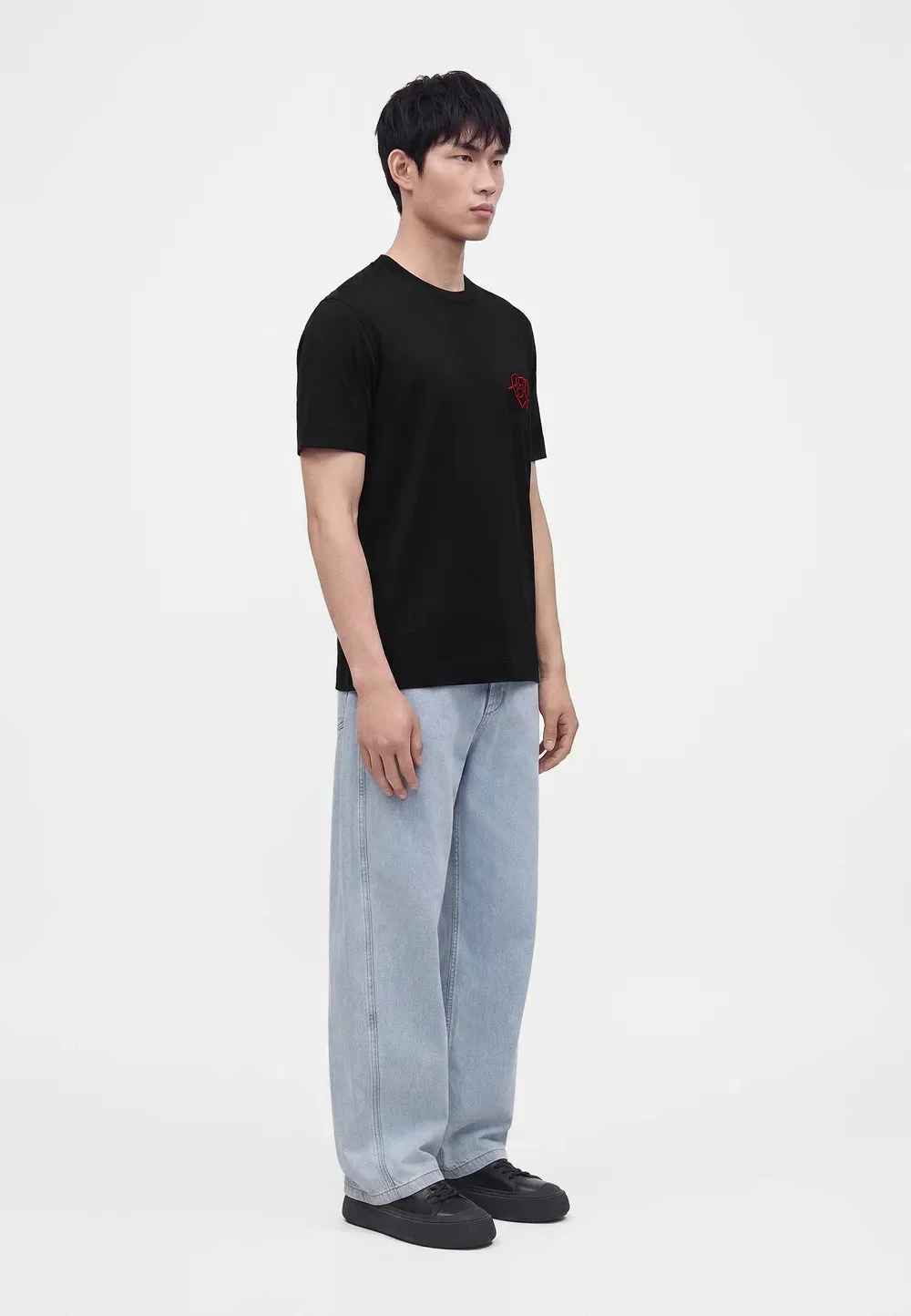 Простая футболка Emporio Armani, Black — фото 4