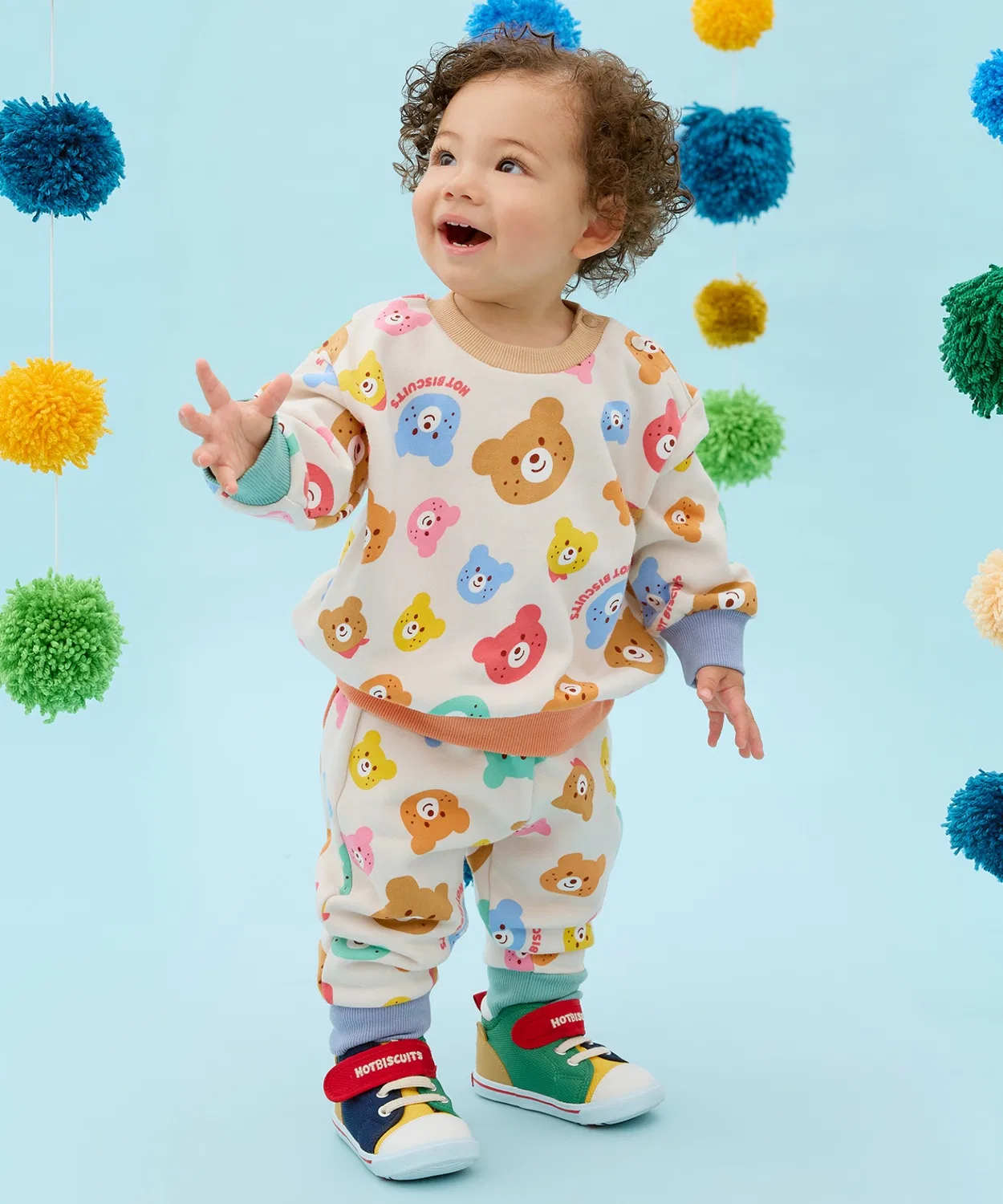 Детский свитшот с принтом Colorful Beans HOT BISCUITS, Multi — фото 3