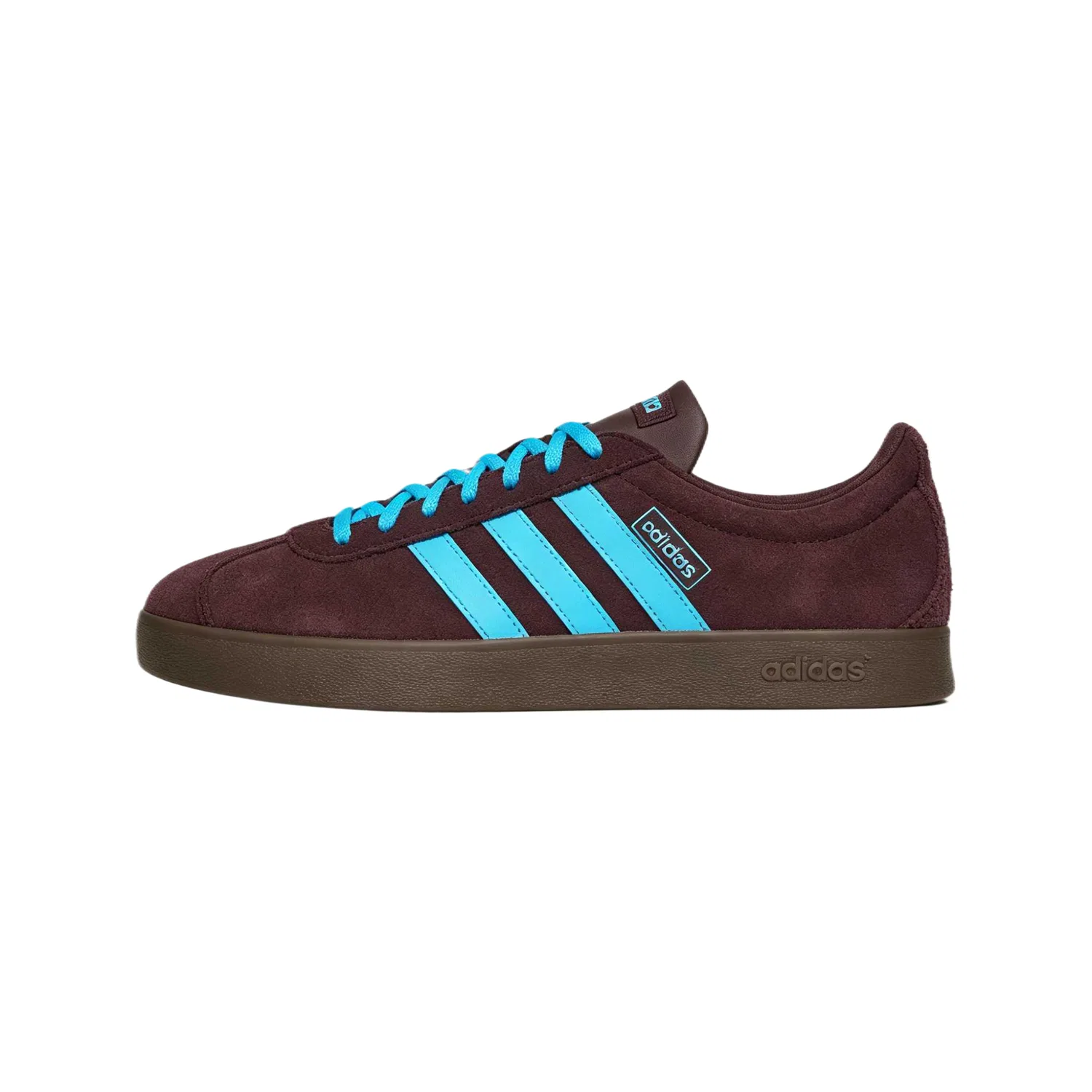 Детские кеды с замшевым верхом Adidas Vl Court Classic, Цвет Dark Brown Blue