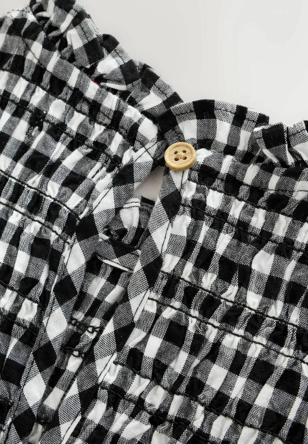 Платье со сборками - повседневное платье Next, Black White Gingham — фото 3