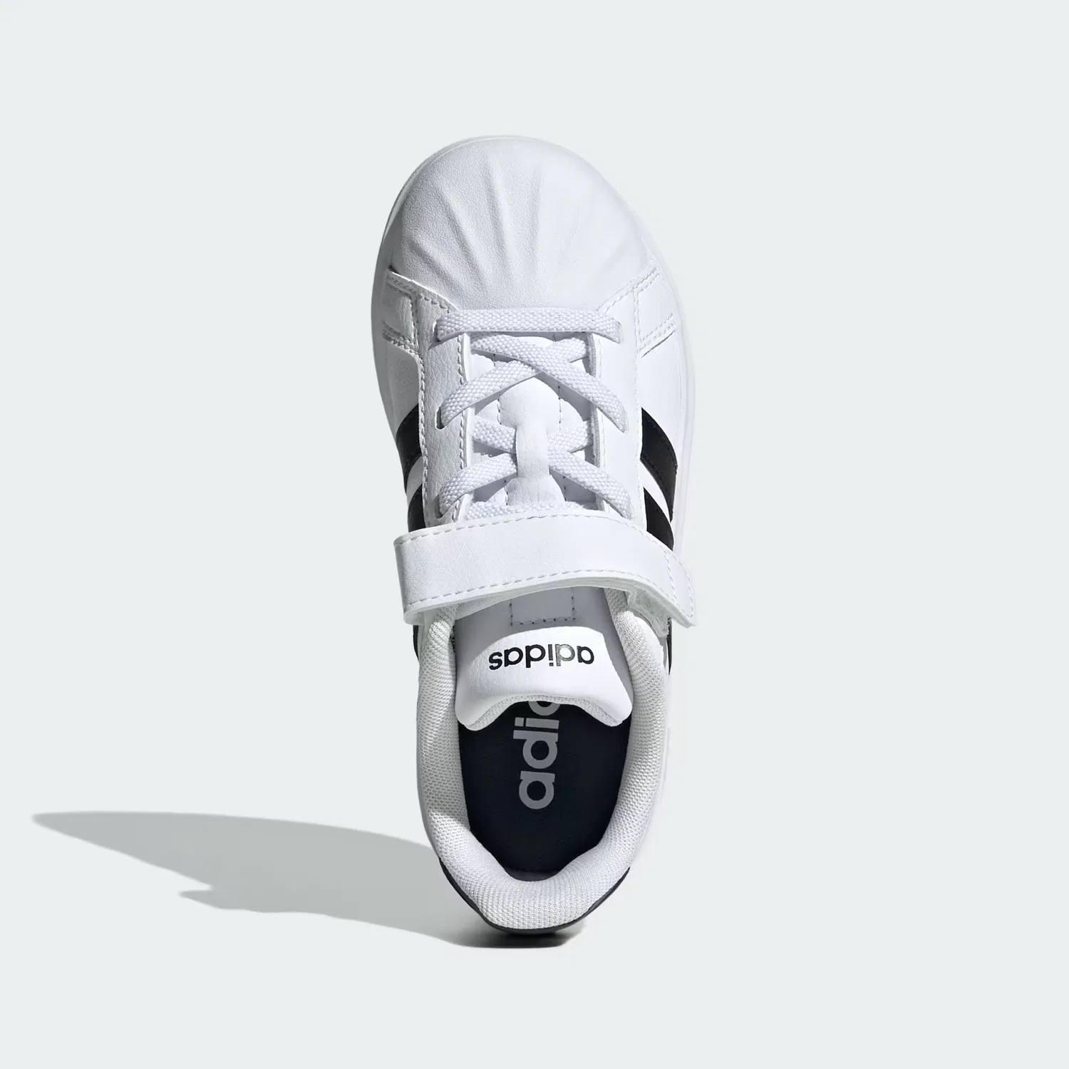 Детские кроссовки на липучках Streettalk Adidas Sportswear, белый с черным — фото 3