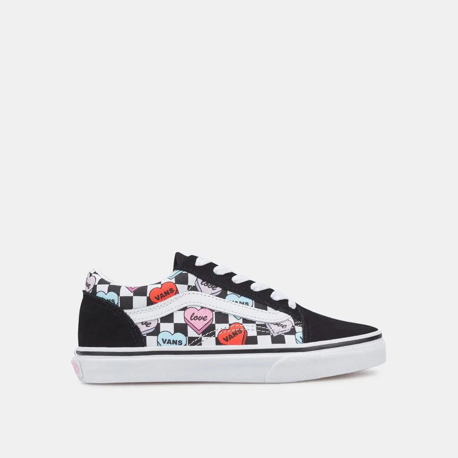 Детские кроссовки с принтом Candy Hearts Vans, Без цвета
