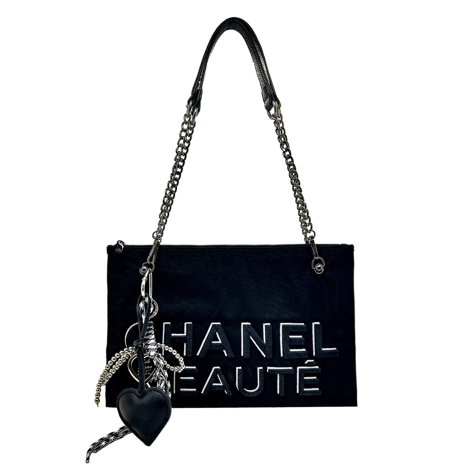 Женская косметичка с принтом Wandering Ink Verse, CHANEL, Черный