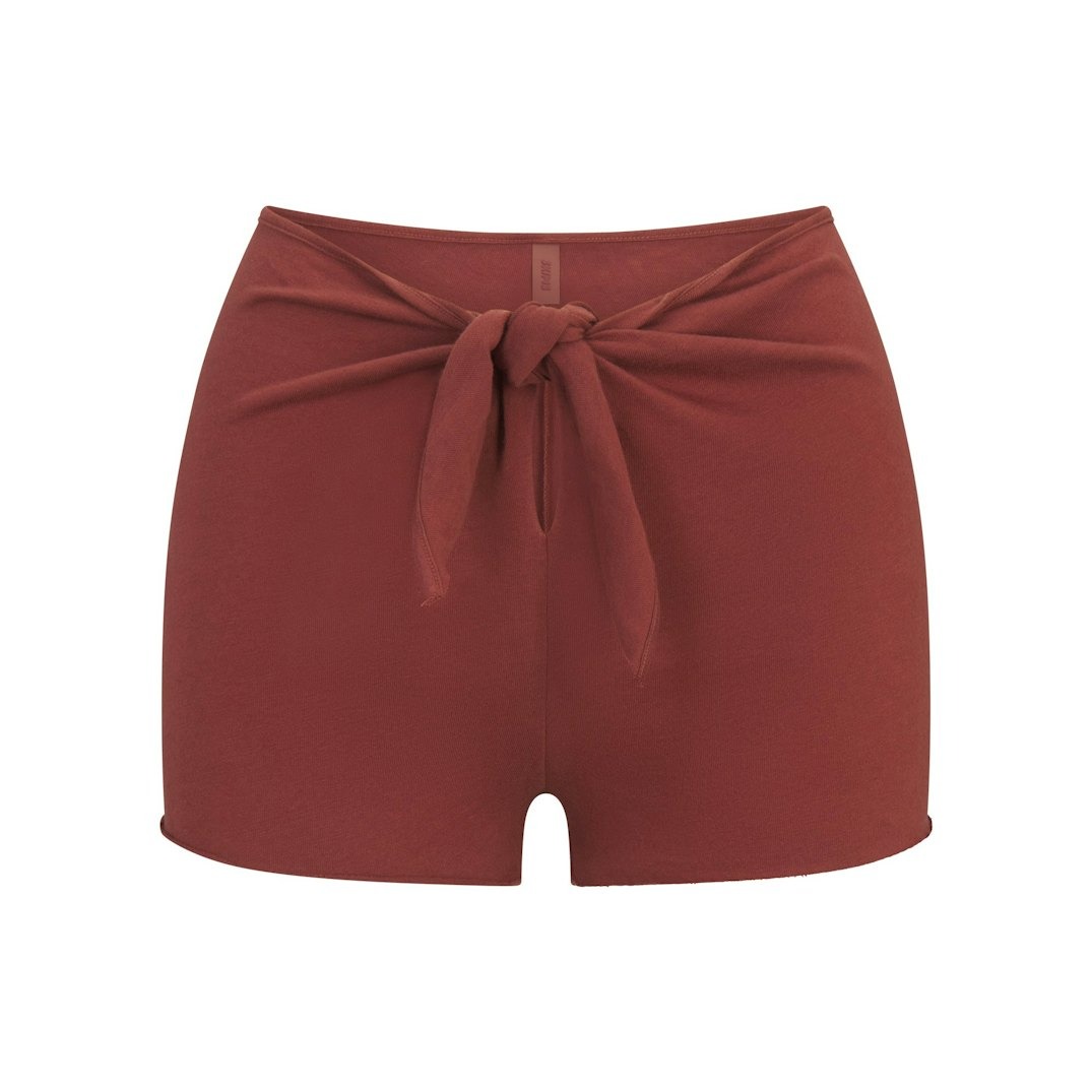 

Шорты SKIMS Cotton Jersey Cover Ups, коричневый