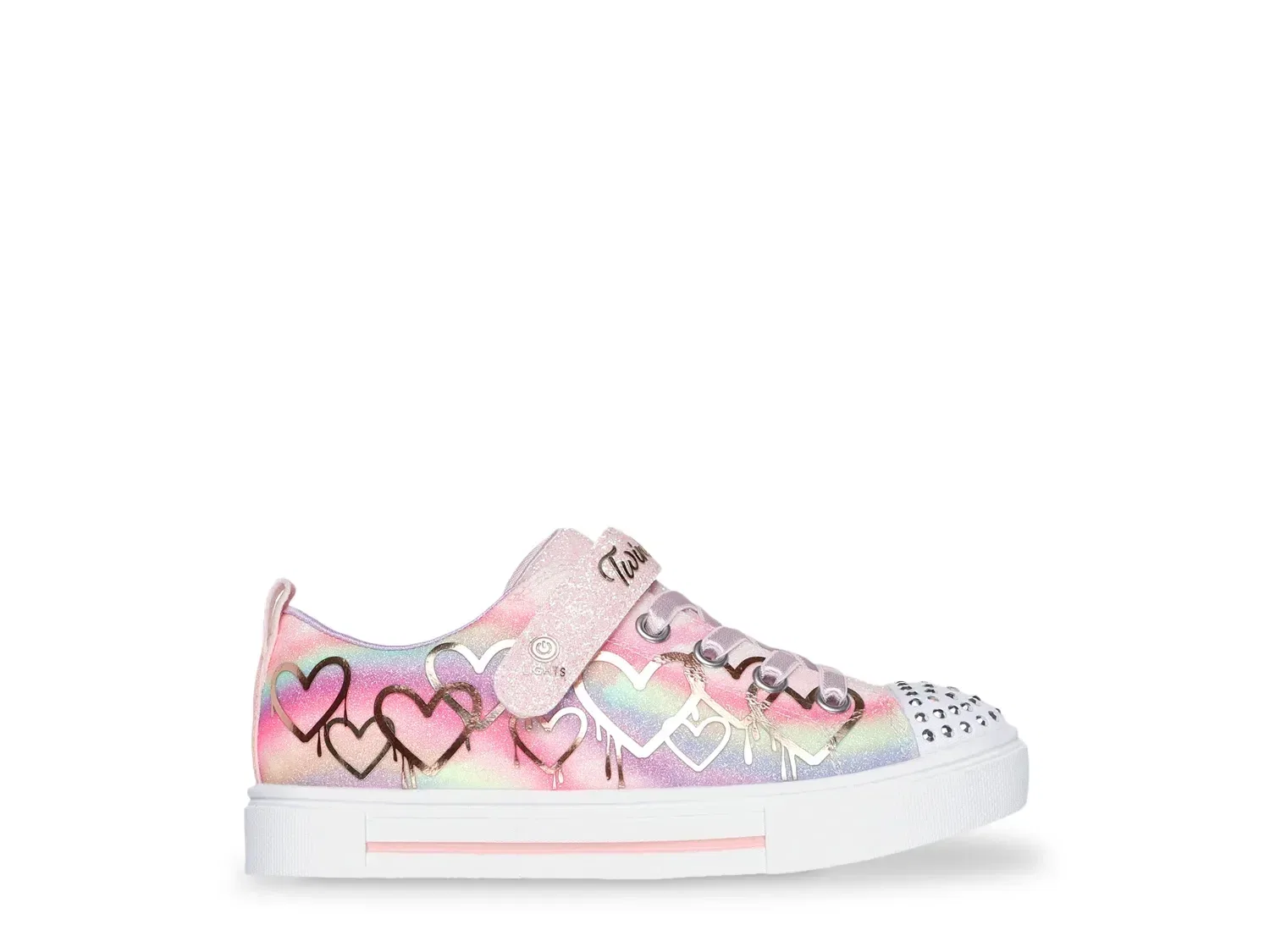 Кроссовки со светящимся носком Twinkle Sparks Ombre Love Skechers, светло-розовый — фото 3