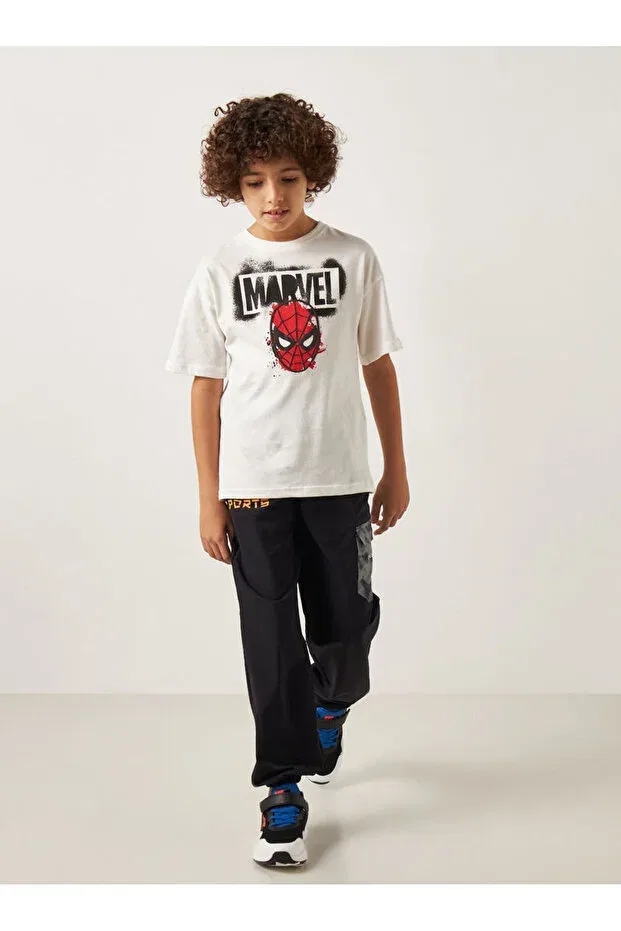 Детская футболка для девочек с принтом Marvel Spiderman Printed Children's T-Shirt Svart Wear, White — фото 2