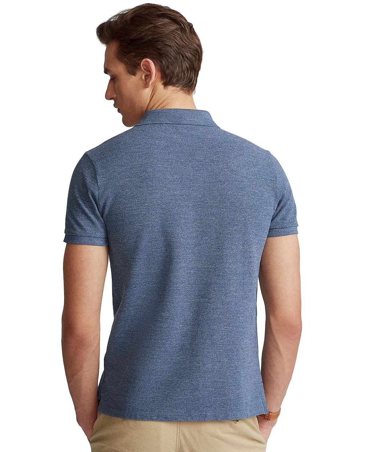 Мужская футболка-поло slim fit из сетчатой ​​ткани на заказ Polo Ralph Lauren, мульти — фото 3