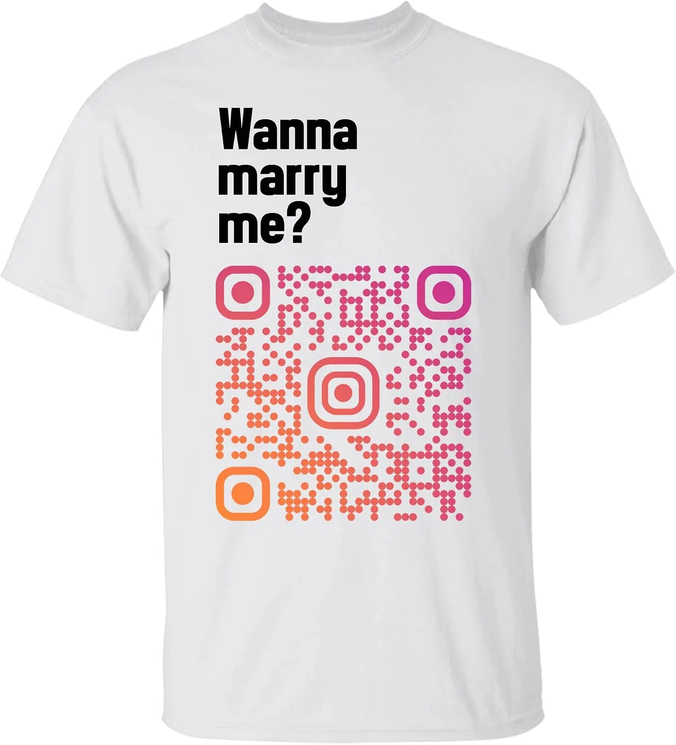 Мужская футболка с QR-кодом, с коротким рукавом, белый