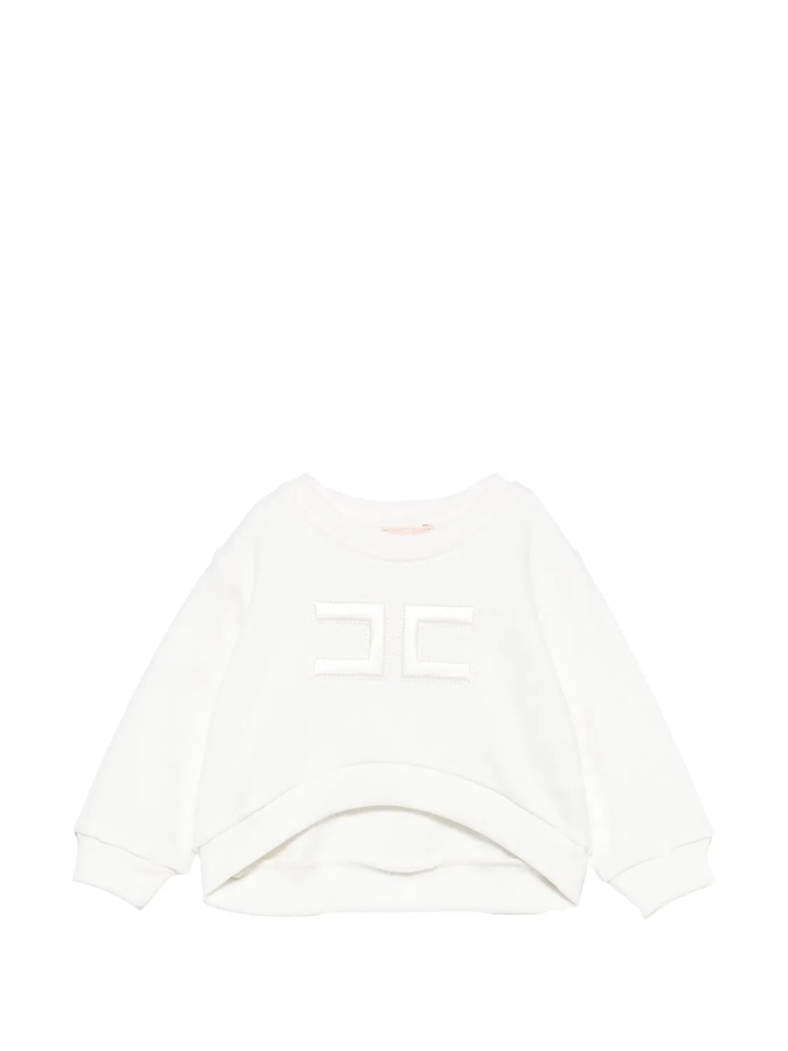 Elisabetta Franchi Свитшот с логотипом белый
