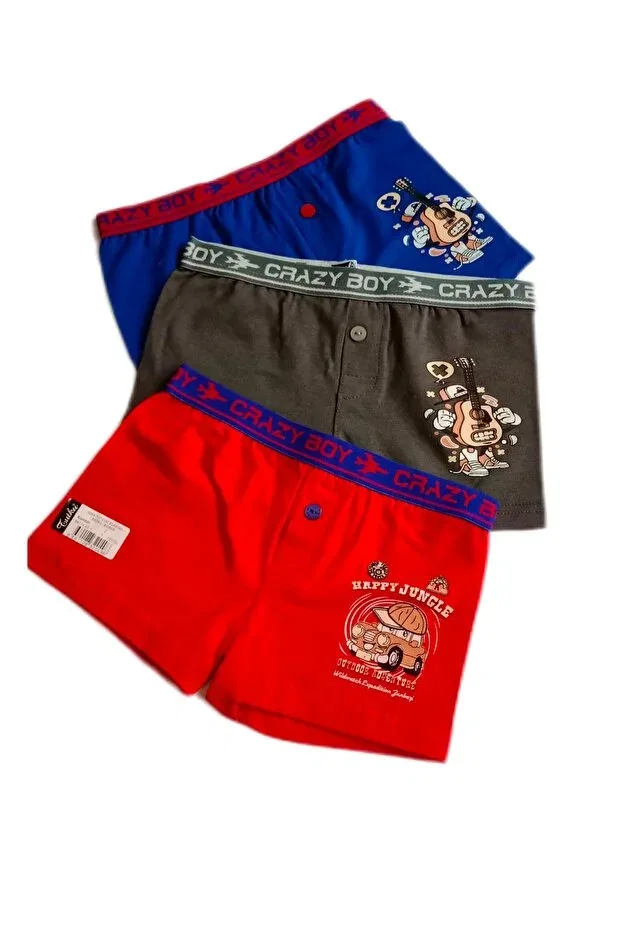Детские боксеры для мальчиков с принтом Pofuduk Bebe, Red