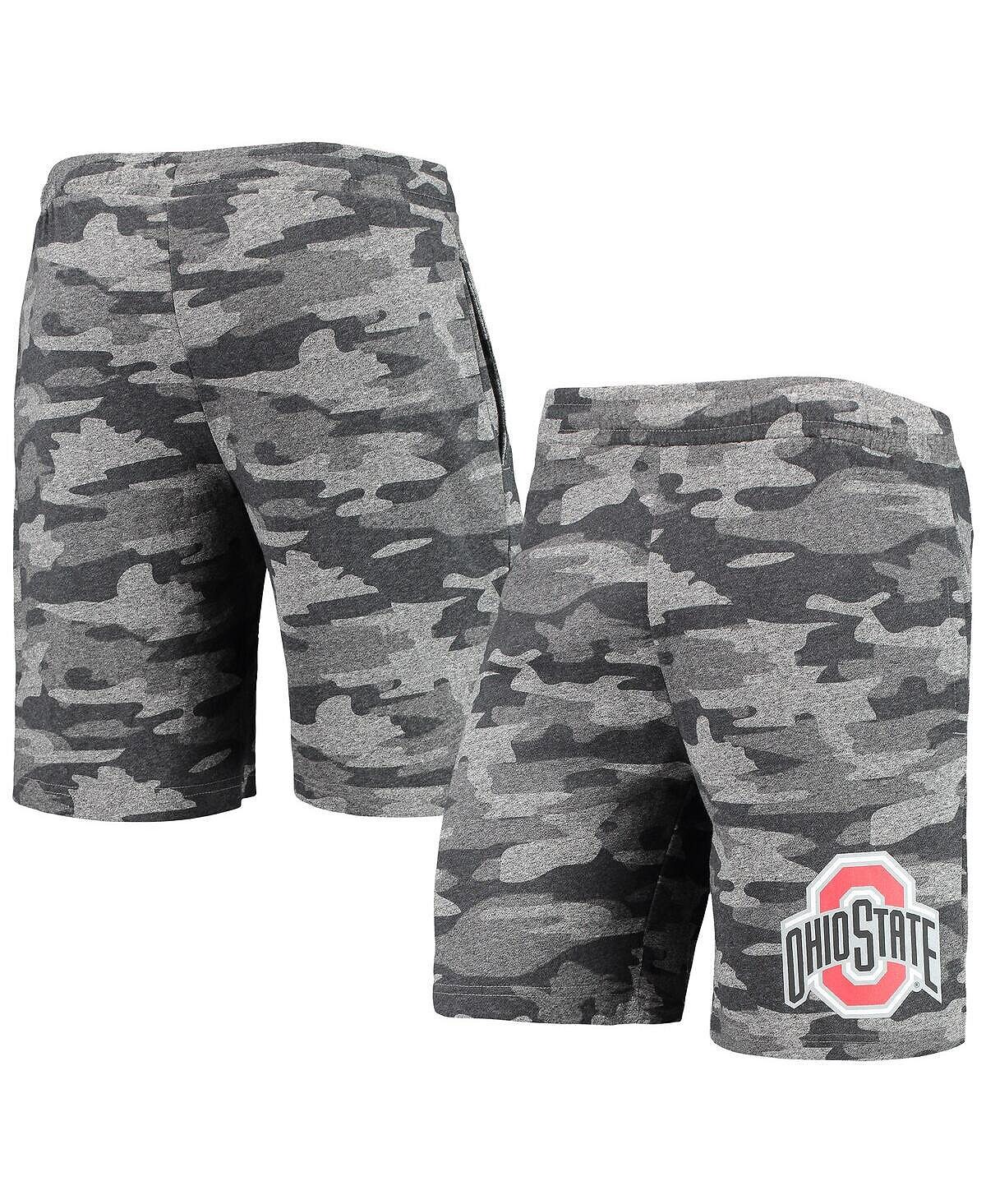 

Мужские темно-серые и угольно-серые шорты для отдыха ohio state buckeyes с камуфляжным принтом terry jam Concepts Sport, мульти