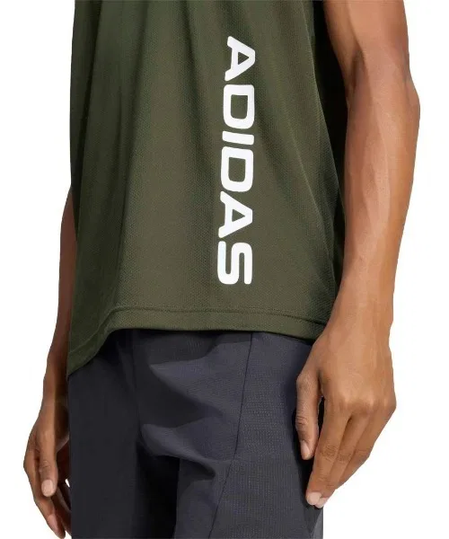 Мужская безрукавка с принтом Adidas, Black — фото 3