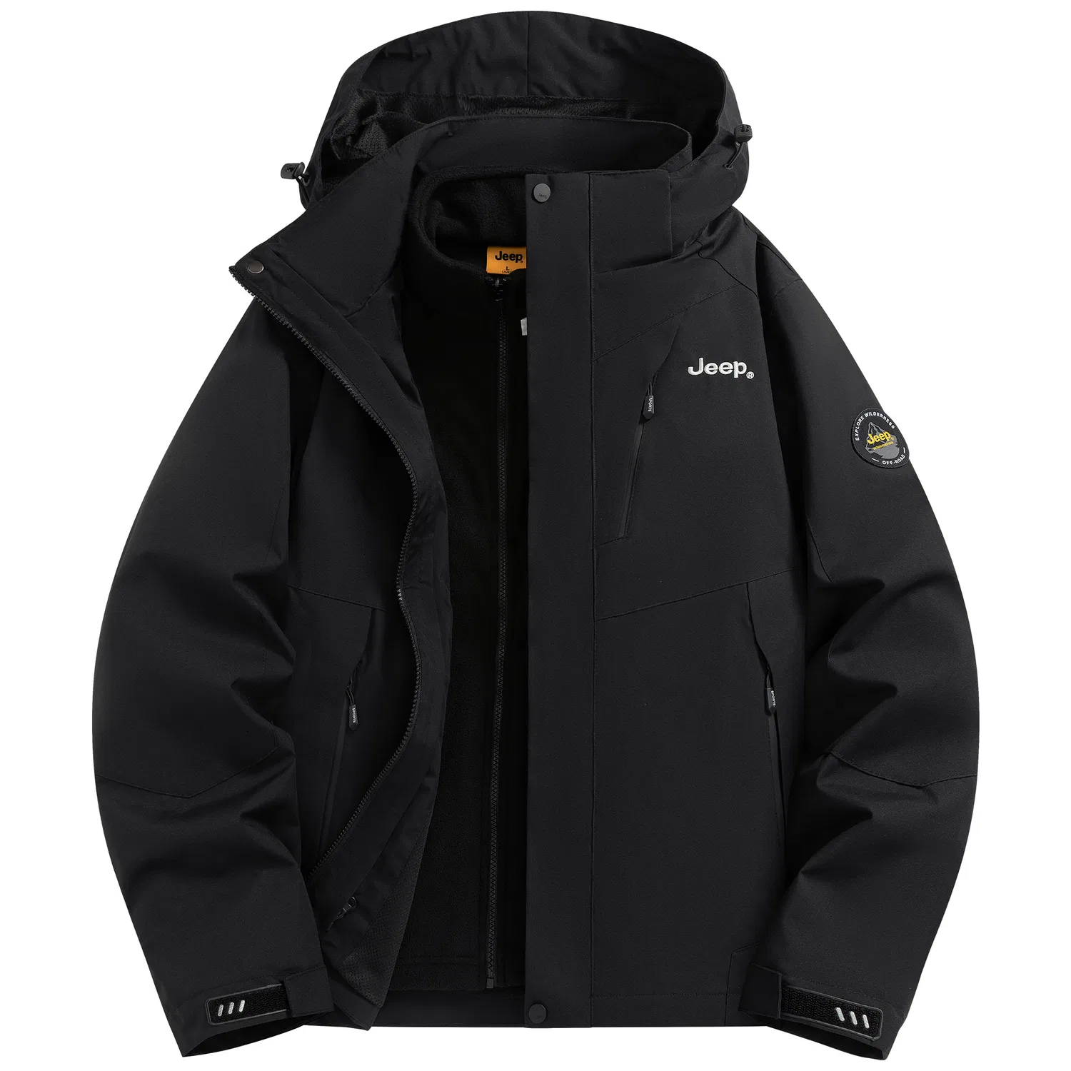 Детская куртка-дождевик с съемным флисовым подкладом Jeep, Black