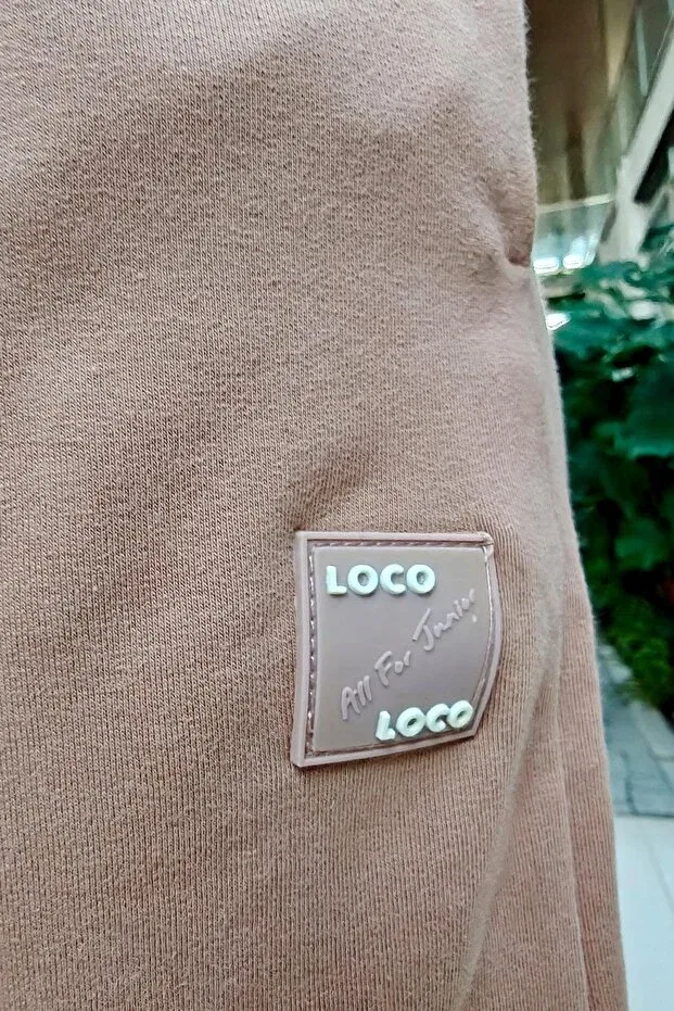 Детские спортивные штаны для девочек с принтом Locoloco Loco Loco Kids, Brown — фото 3