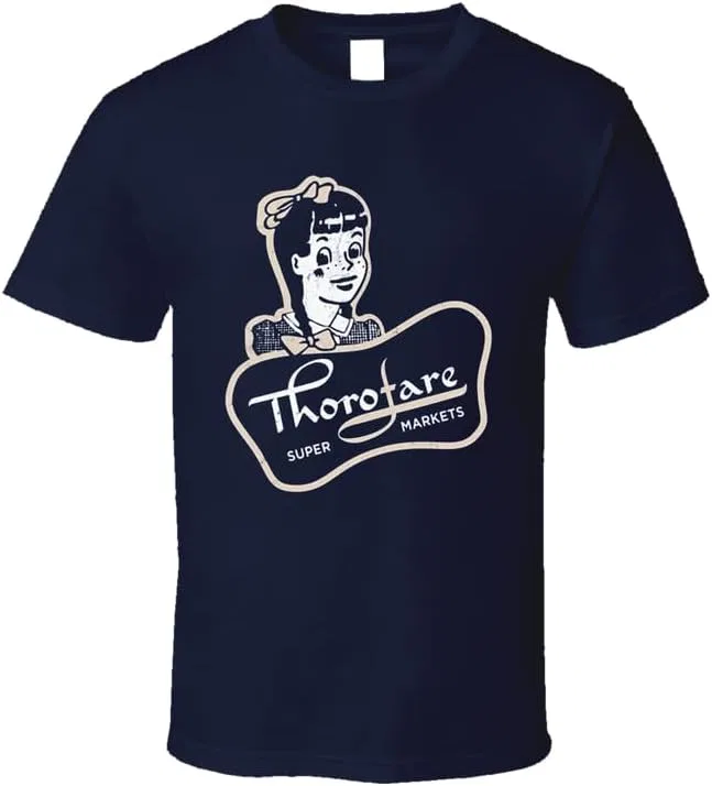 Мужская хлопковая футболка с принтом Thorofare Supermarkets, Navy