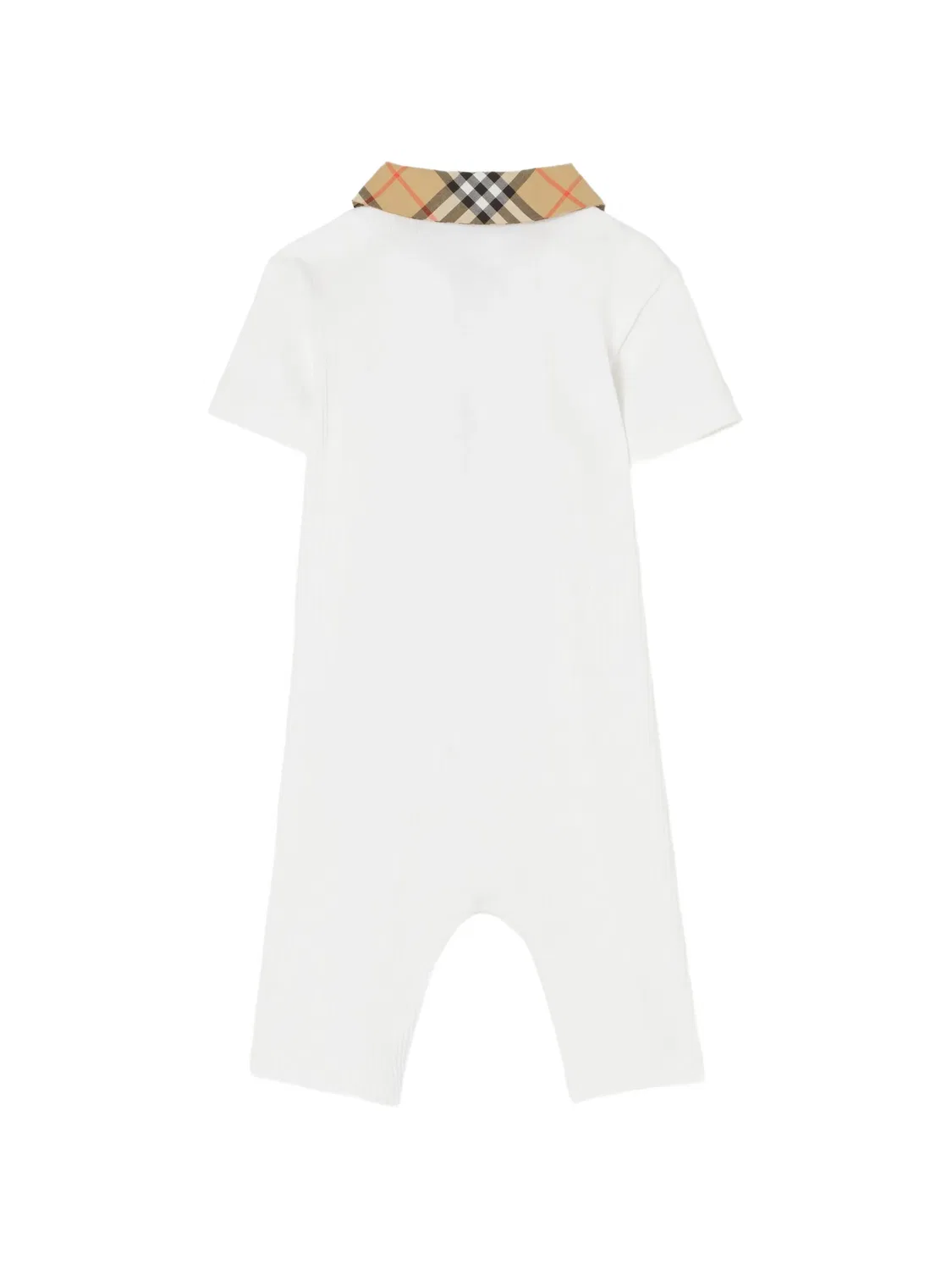 Ромпер в клетку Burberry Kids, белый — фото 2
