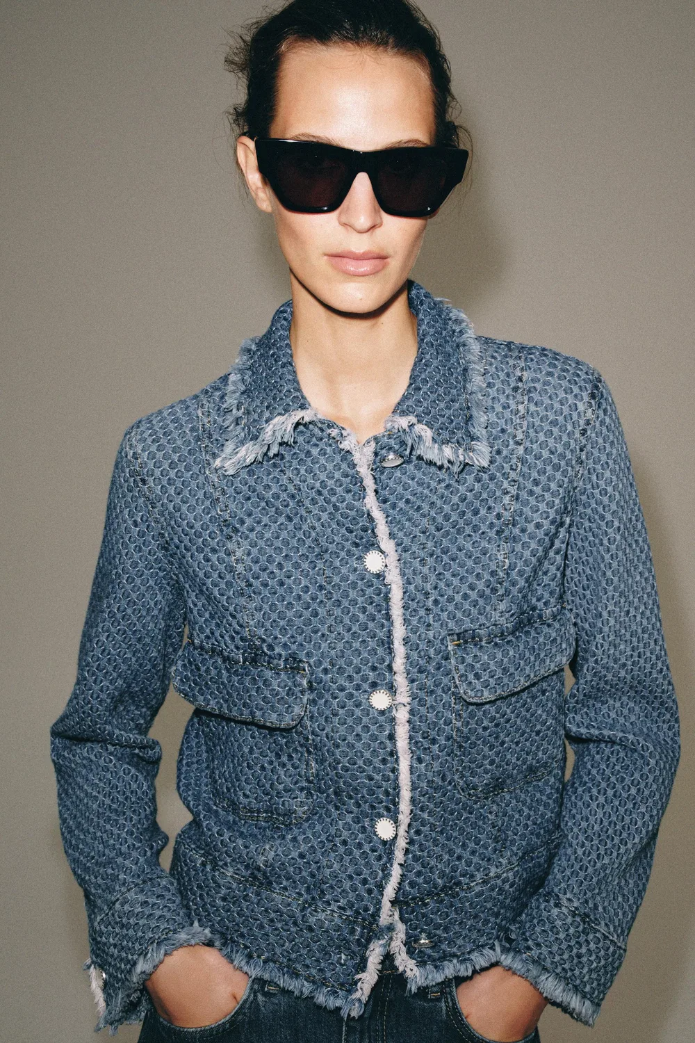 Джинсовая куртка из коллекции ZW ZARA, Blue — фото 2